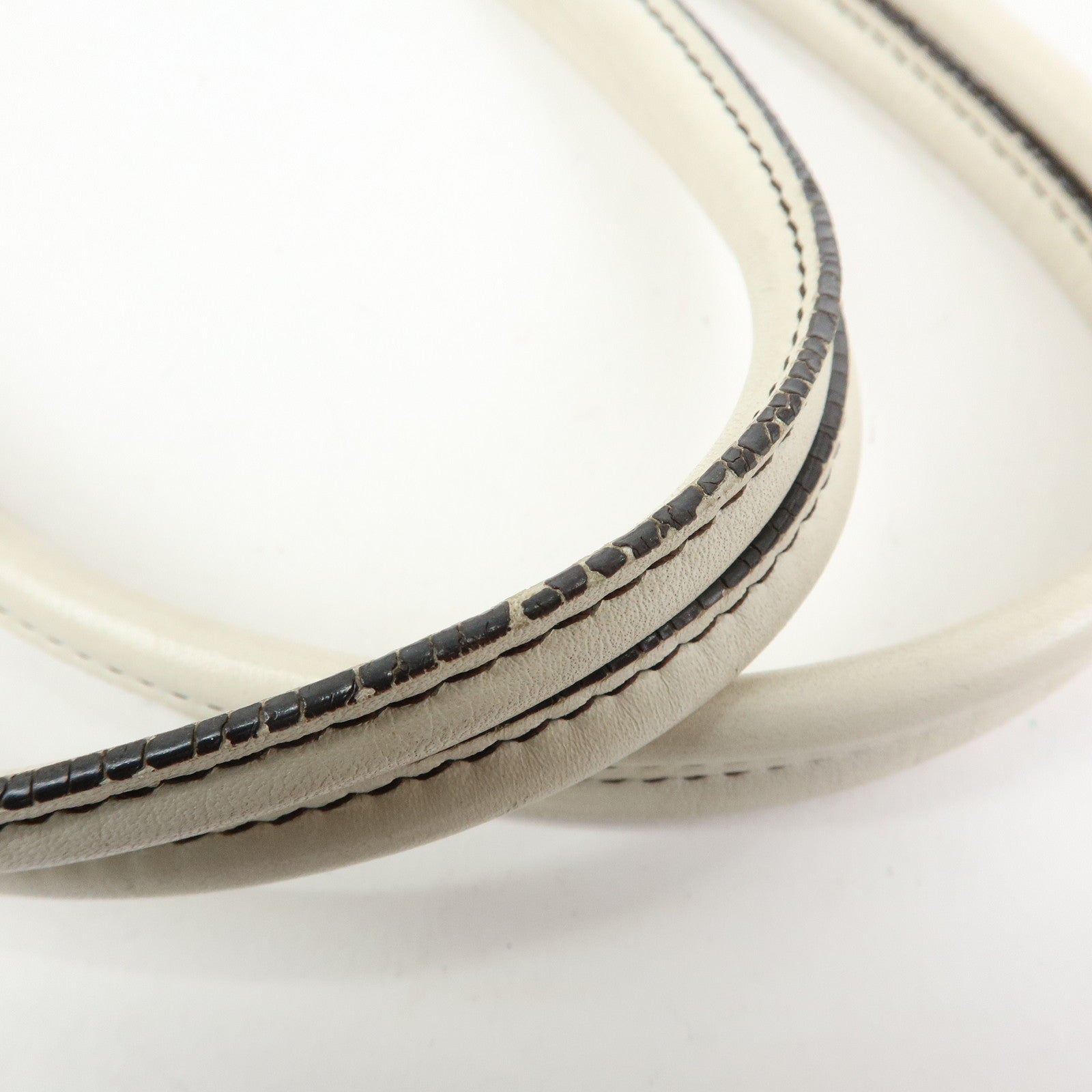 LOEWE Anagram Shopper Tote Leather Tote Bag Shoulder Bag White