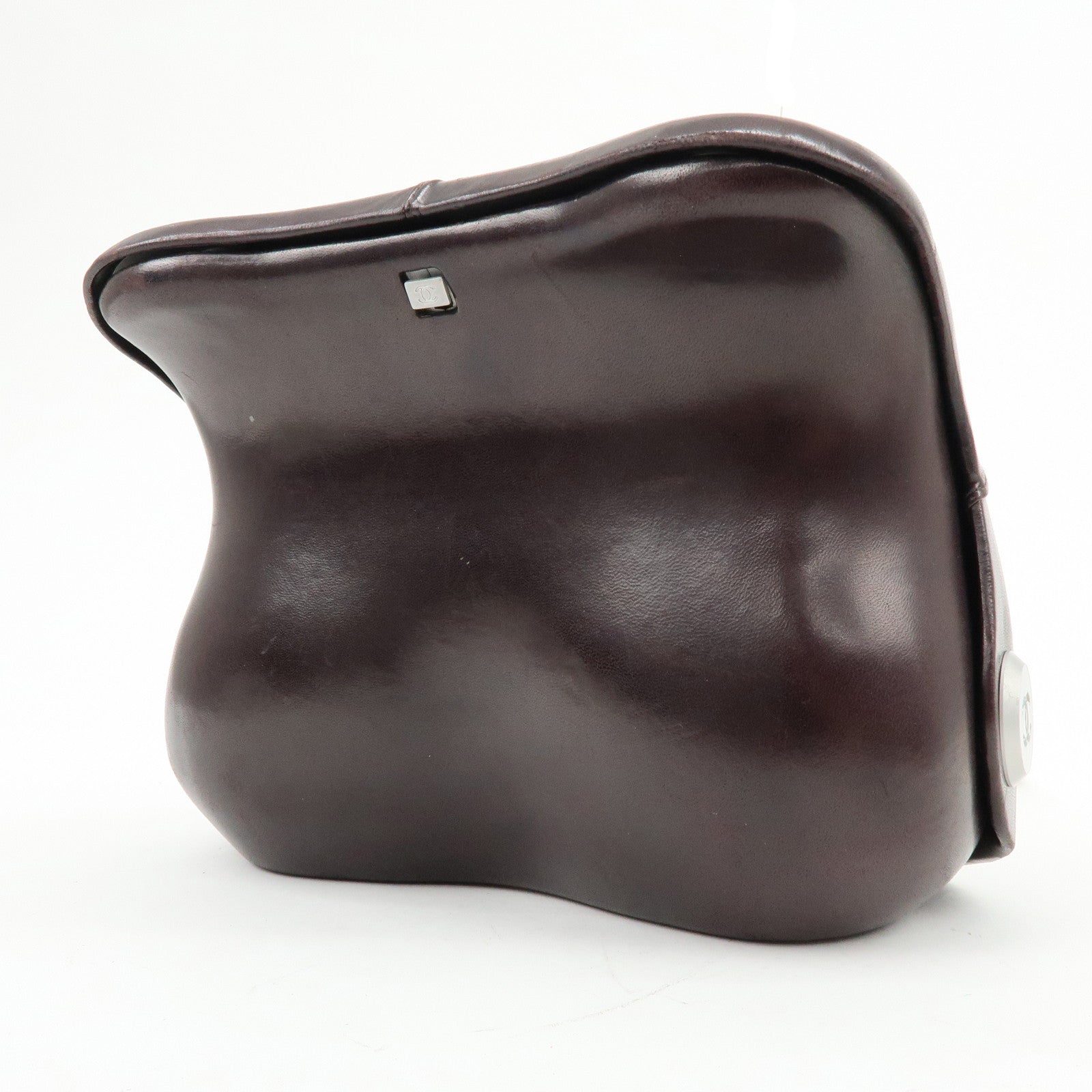CHANEL Leather Hip Bag Shoulder Bag Crossbody Bag Brown