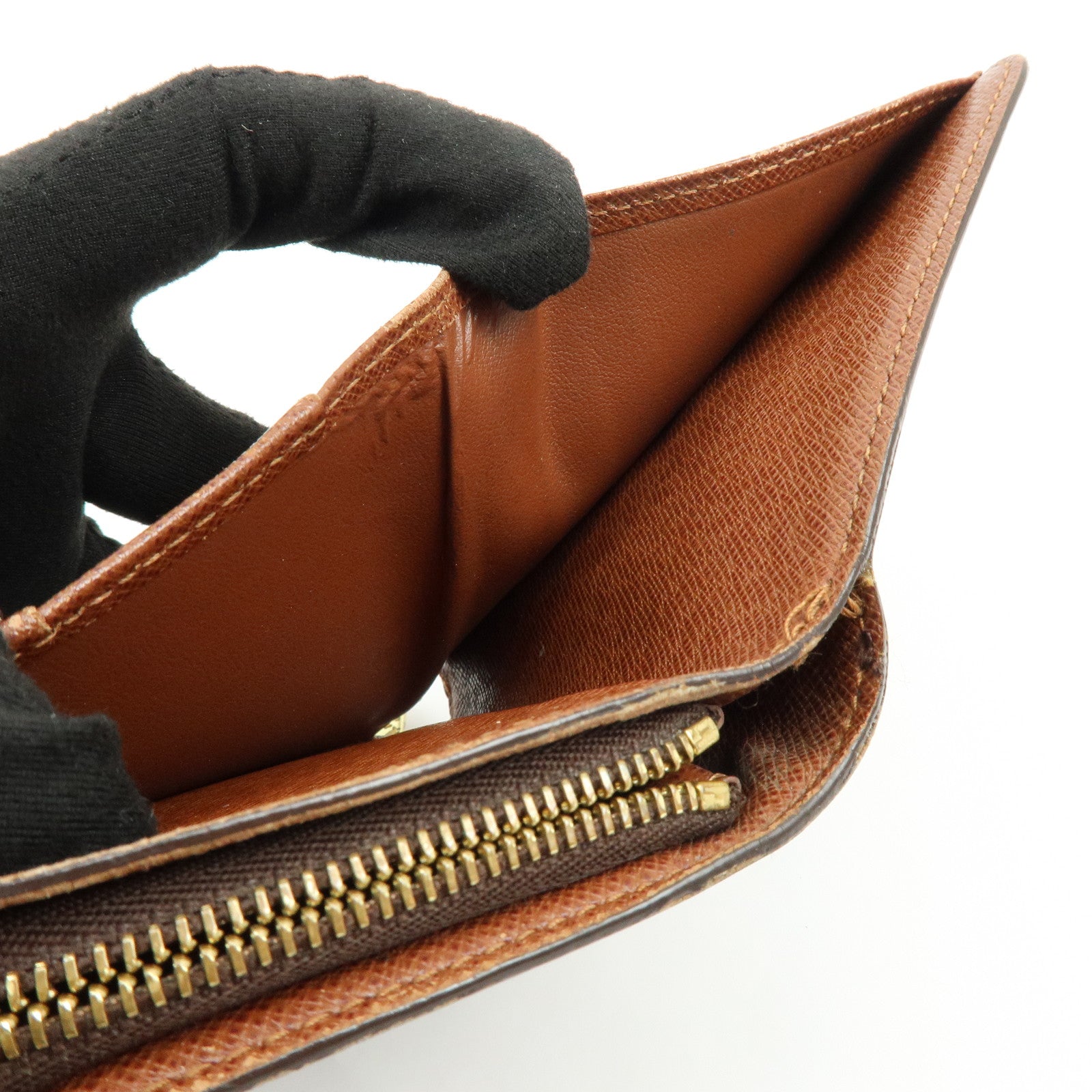 Louis Vuitton Monogram Compact Zippy Wallet Brown M61667