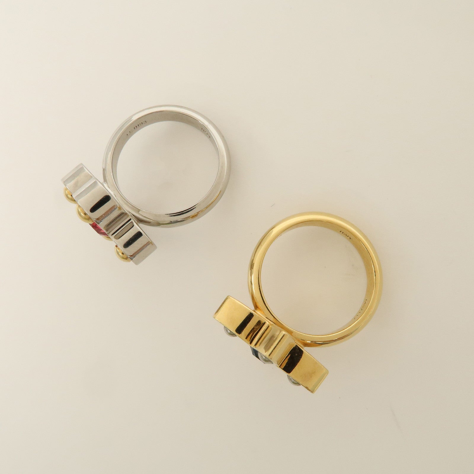 Louis Vuitton Set of 2 Bague Love Letters Ring Size M M67117