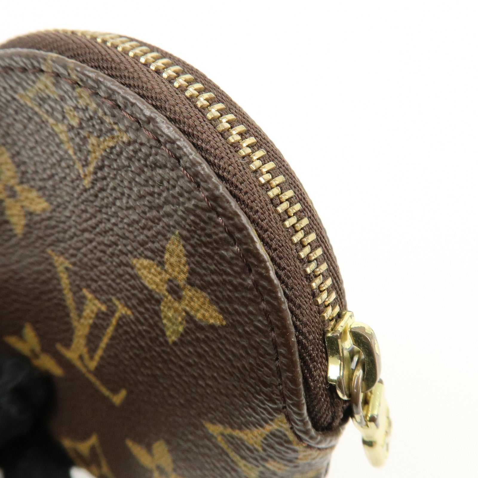 Louis Vuitton Monogram Porte Monnaie Rond Coin Case Brown M61926