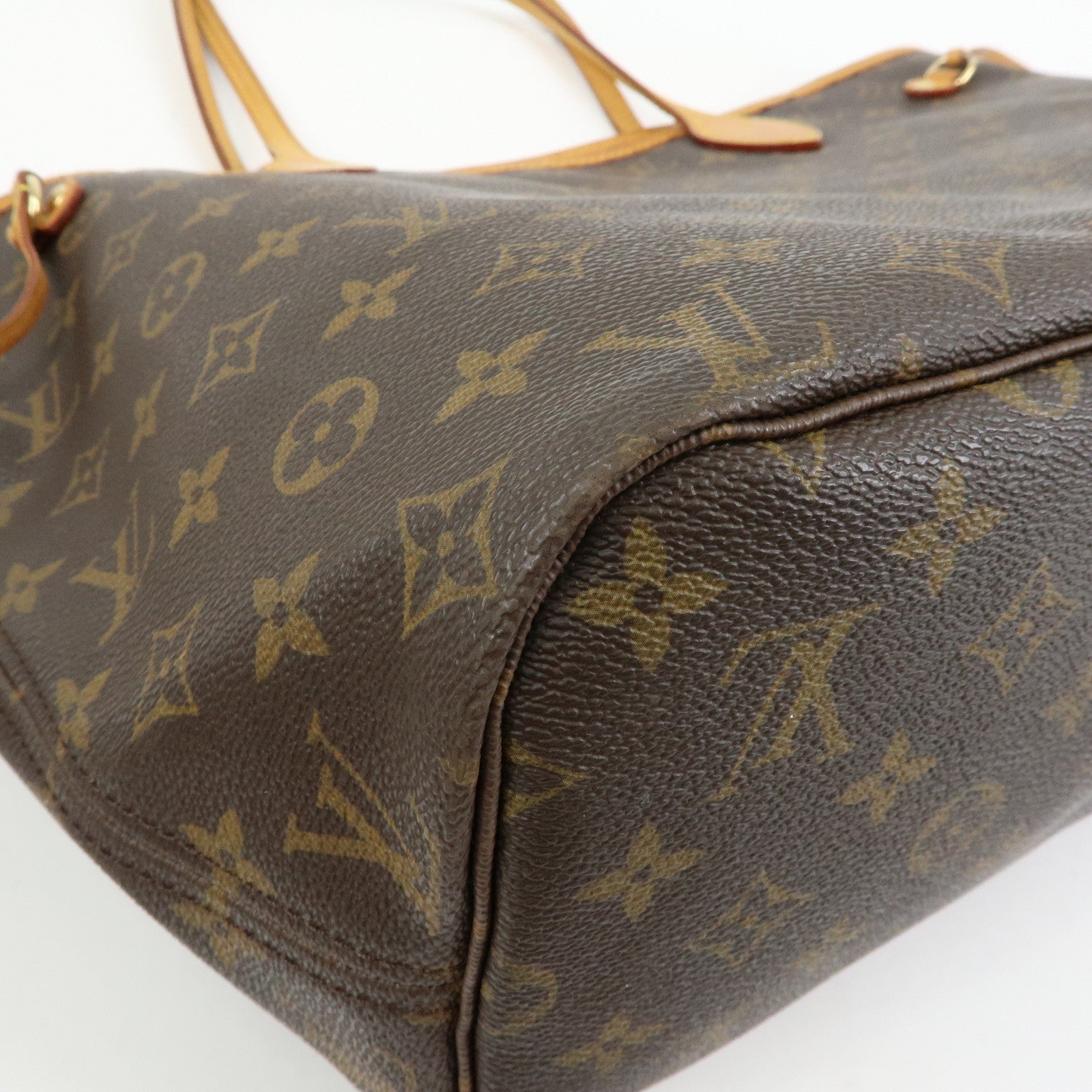 Louis Vuitton Monogram Neverfull MM Tote Shoulder Bag Brown M40156