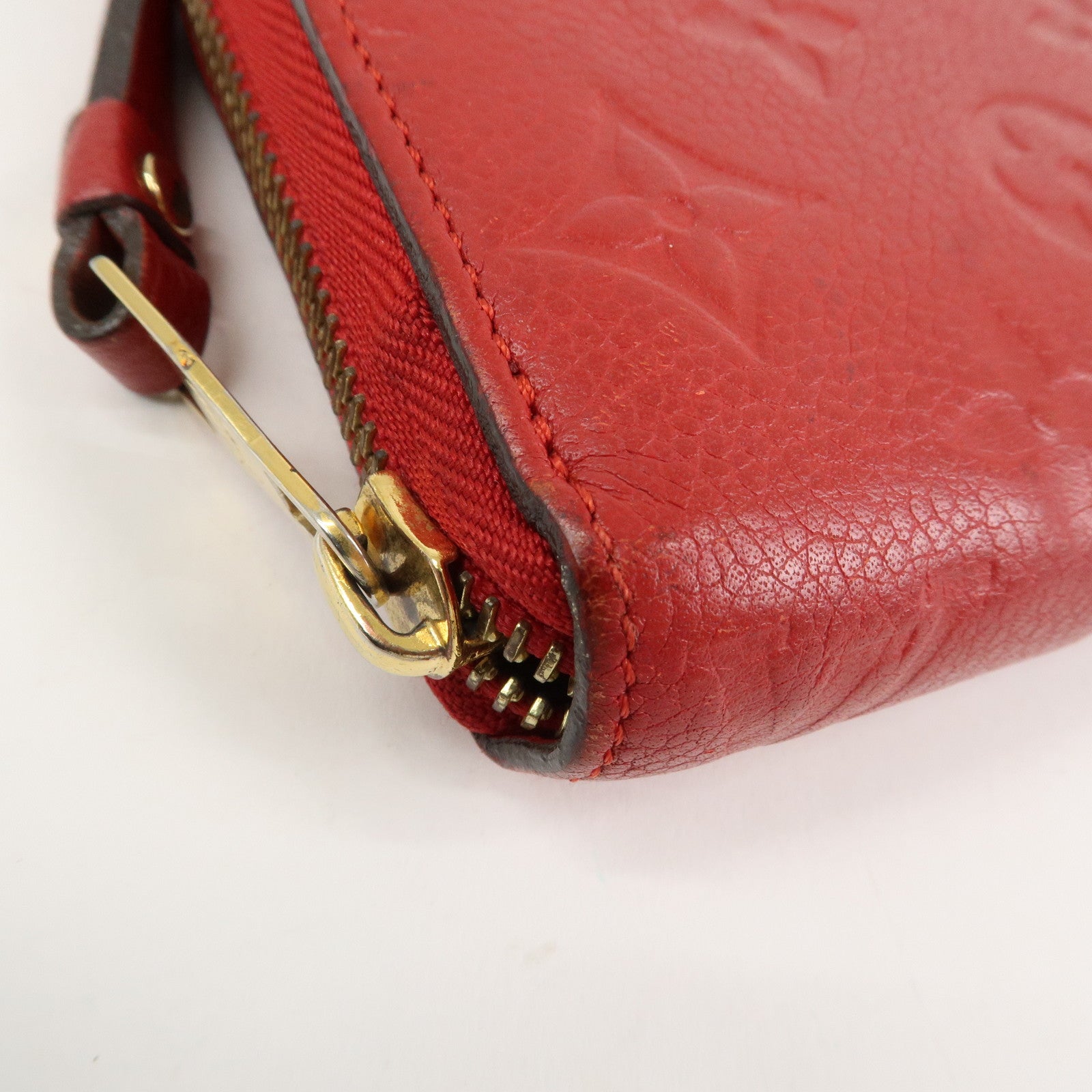 Louis Vuitton Monogram Empreinte Zippy Long Wallet Cerise M60737