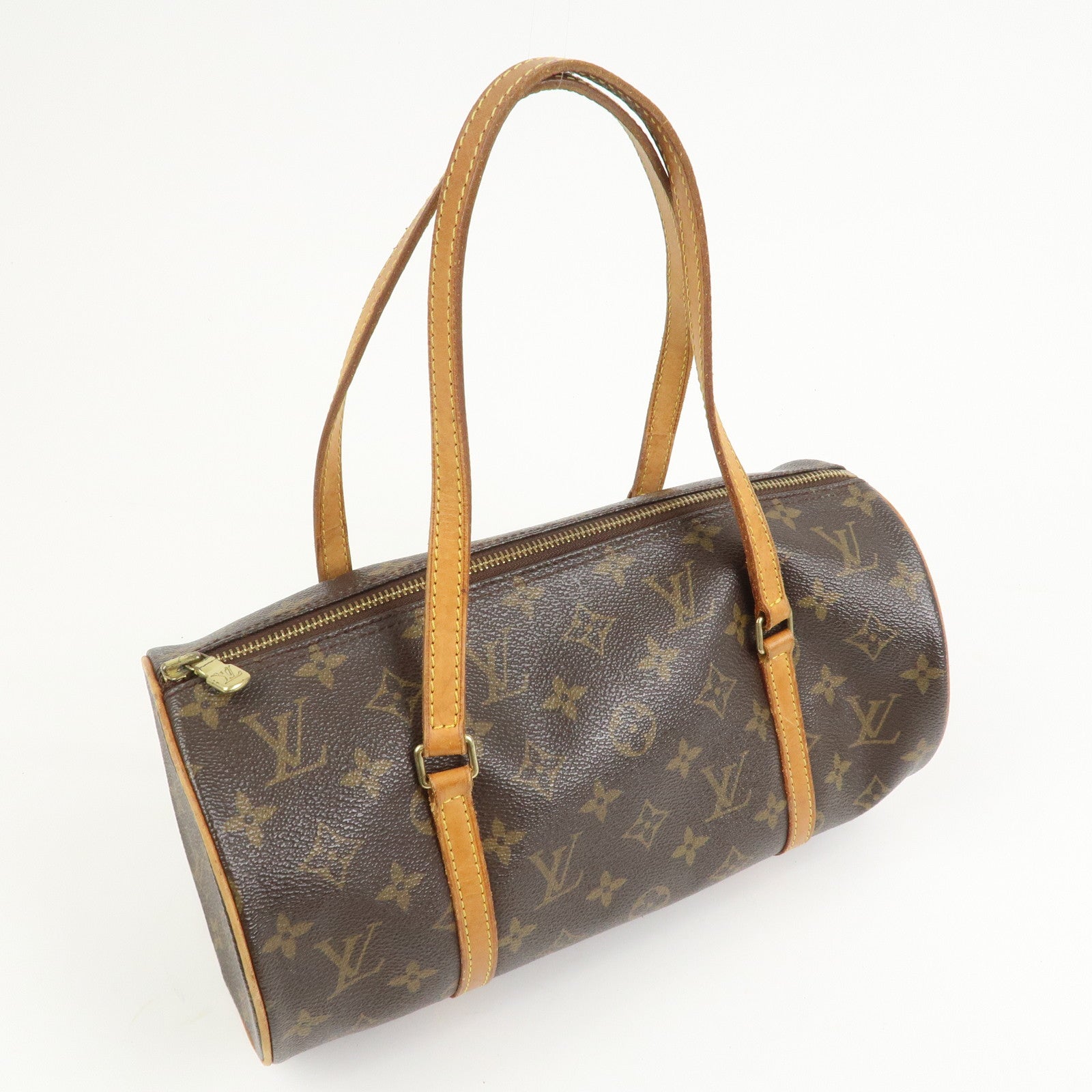 Louis Vuitton Monogram Papillon 30 Hand Bag Brown M51385