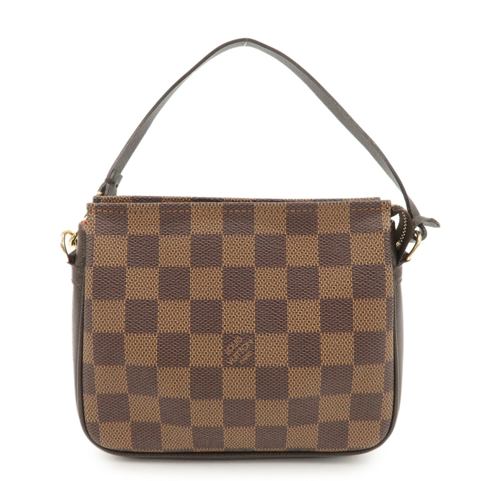 Louis Vuitton Damier Trousse Makeup Accessory Pouch Brown N51982 Used
