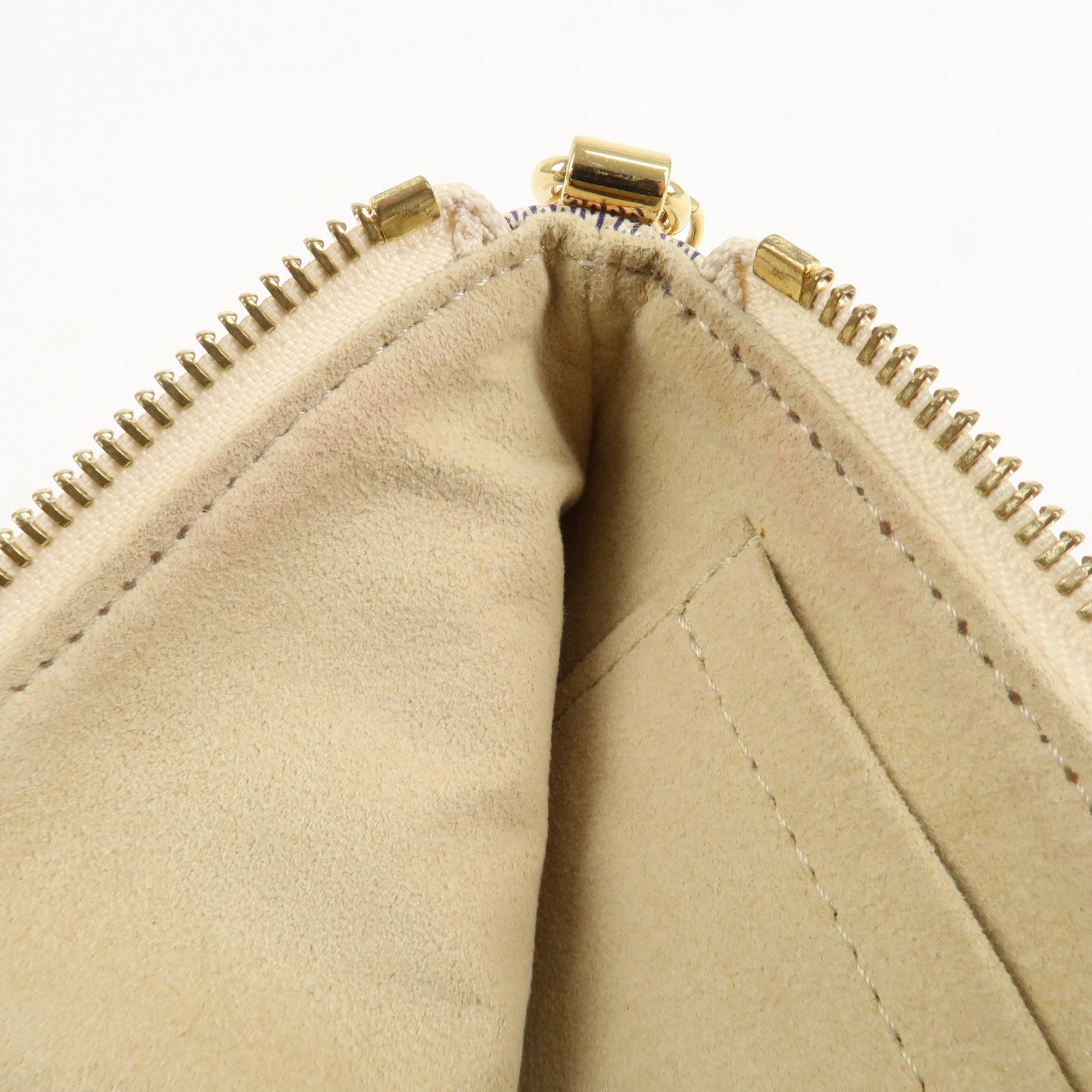 Louis Vuitton Damier Azur Pochette Milla MM Mini Pouch N60027 Used