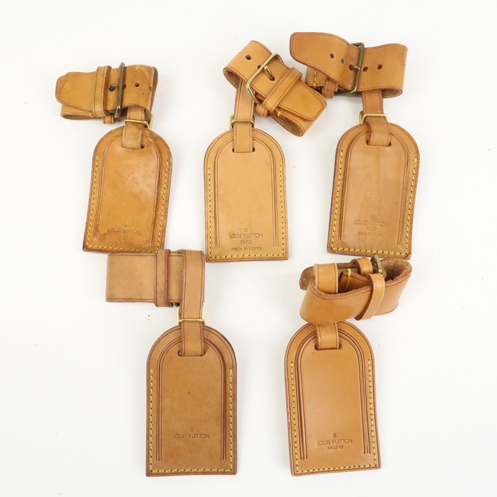 Louis Vuitton Set Of 20 Leather Name Tag & Poignet