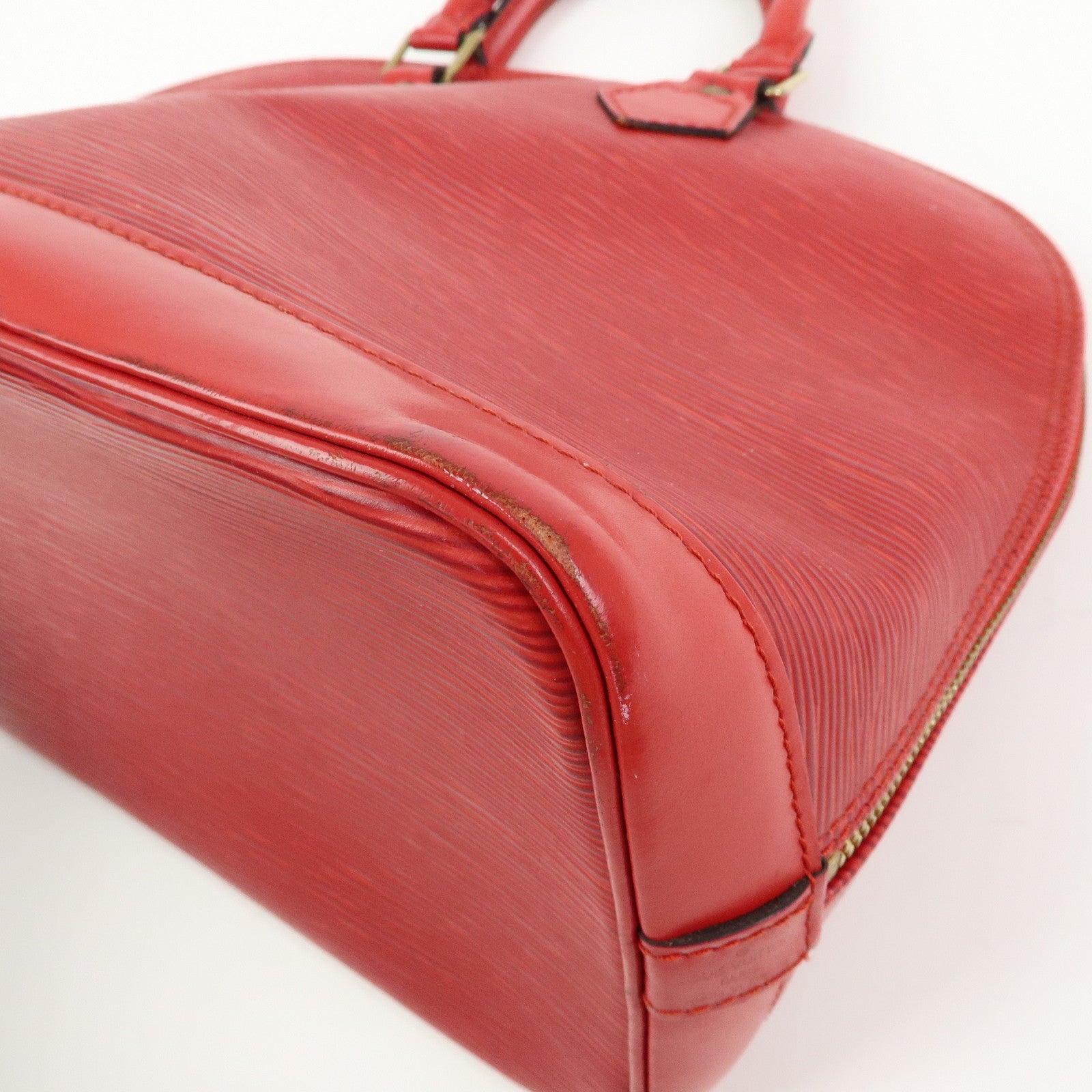 Louis Vuitton Epi Leather Alma Hand Bag Castilian Red M52147