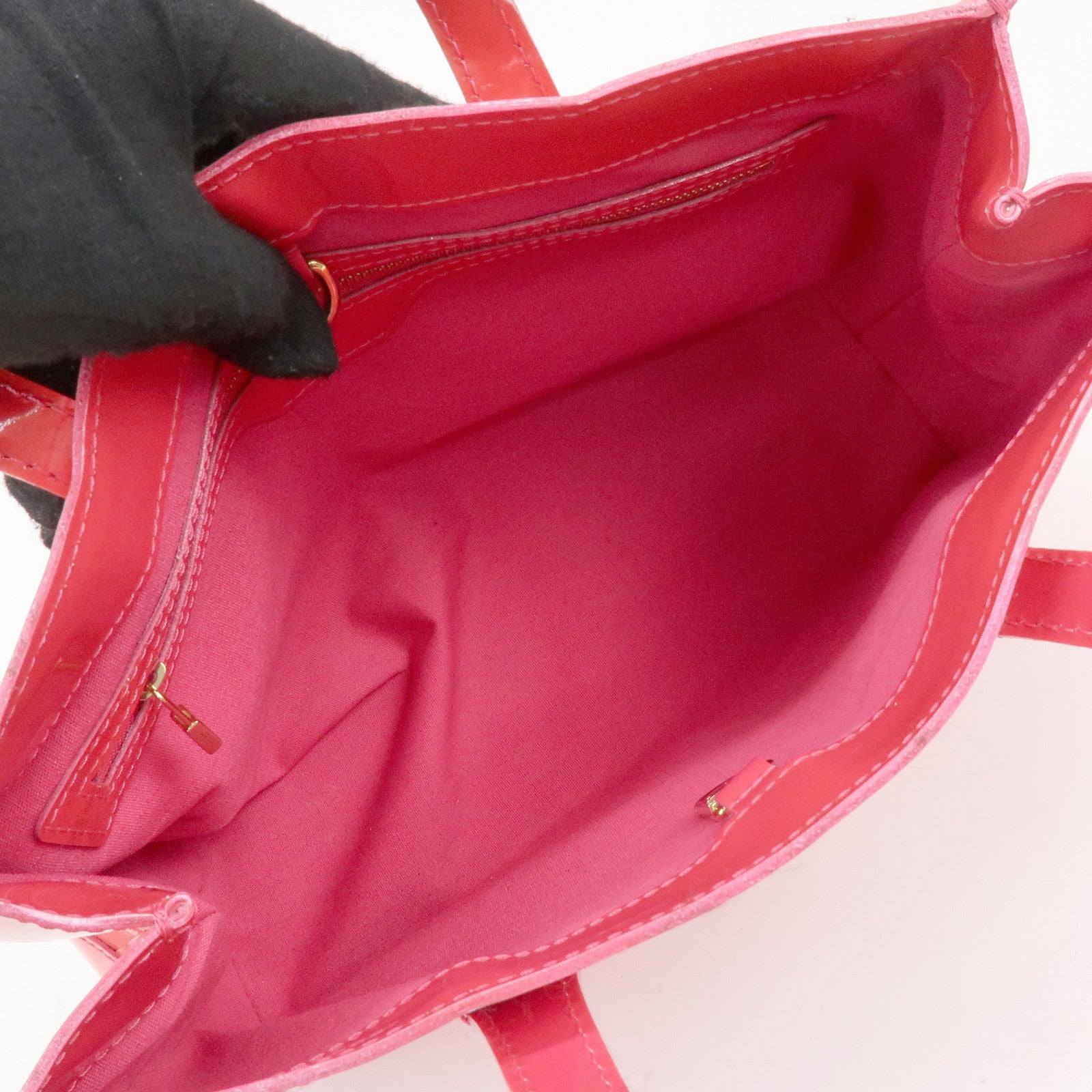 Louis Vuitton Monogram Vernis Wilshire PM Hand Bag Rose Pop M93643