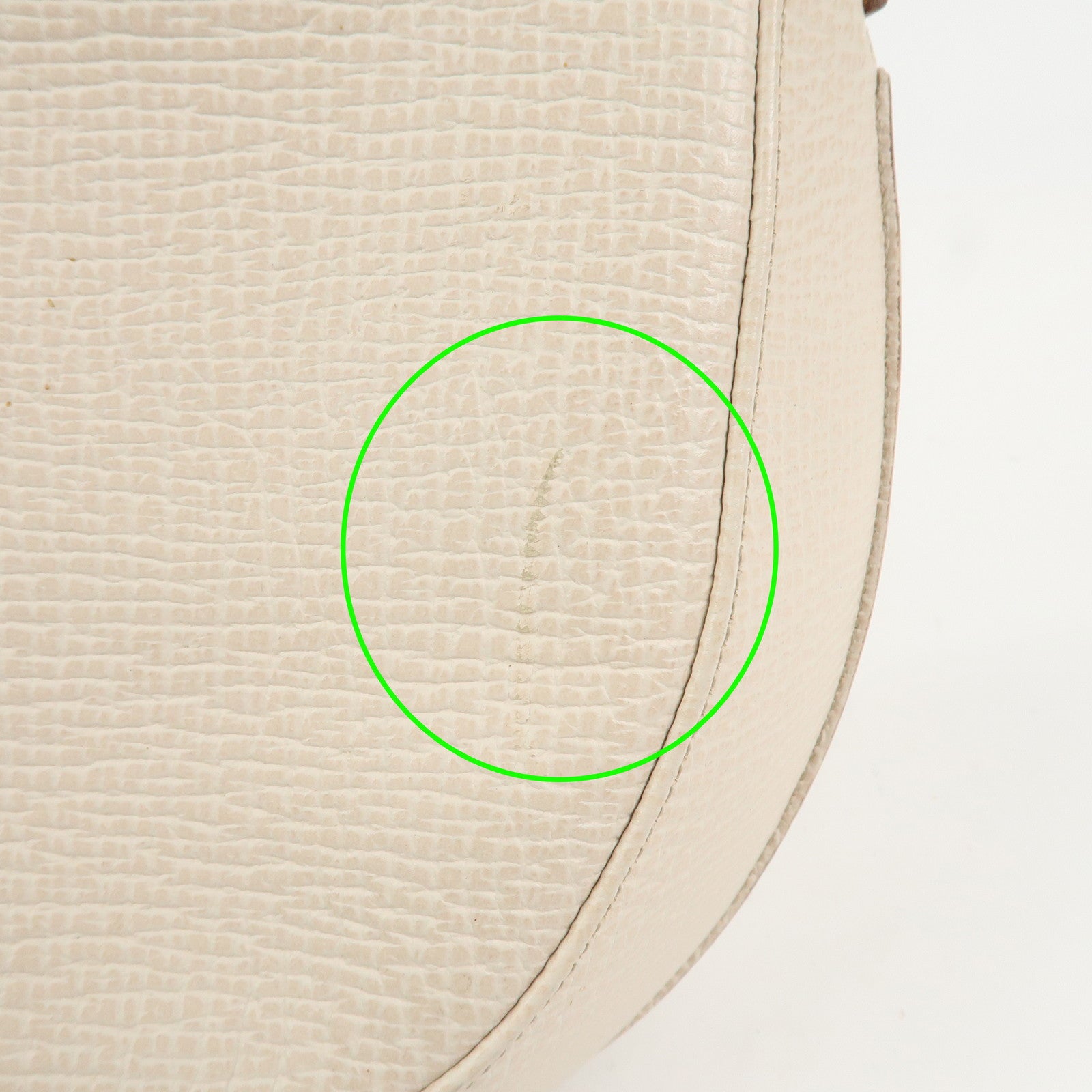 LOEWE Logo Leather 2Way Shoulder Bag Hand Bag Ivory