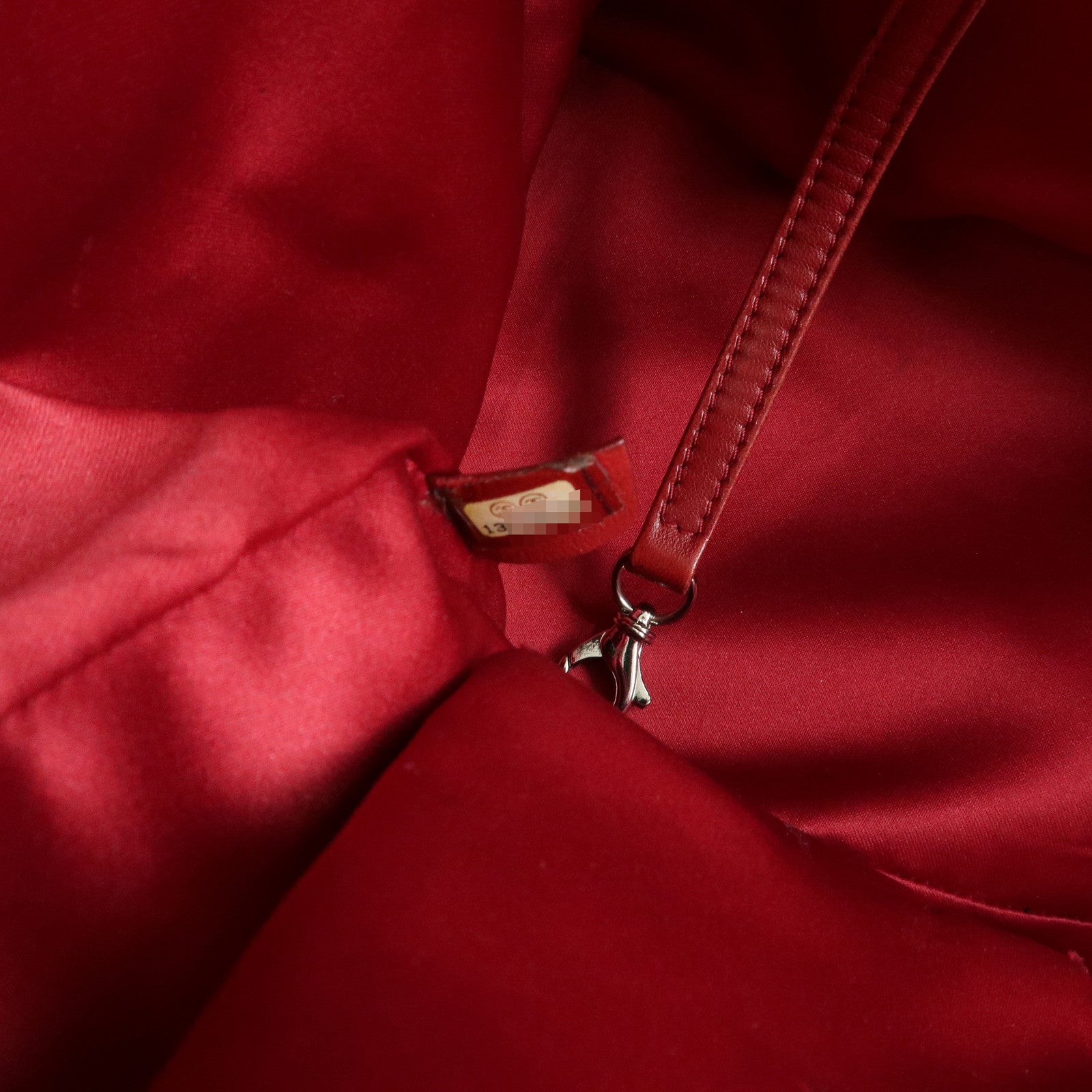 CHANEL COCO Mark Patent Leather Lamb Skin Tote Bag Hand Bag Black