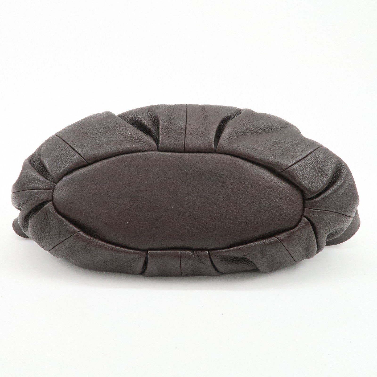 CELINE Macadam Pillow Small Leather 2Way Bag Dark Brown