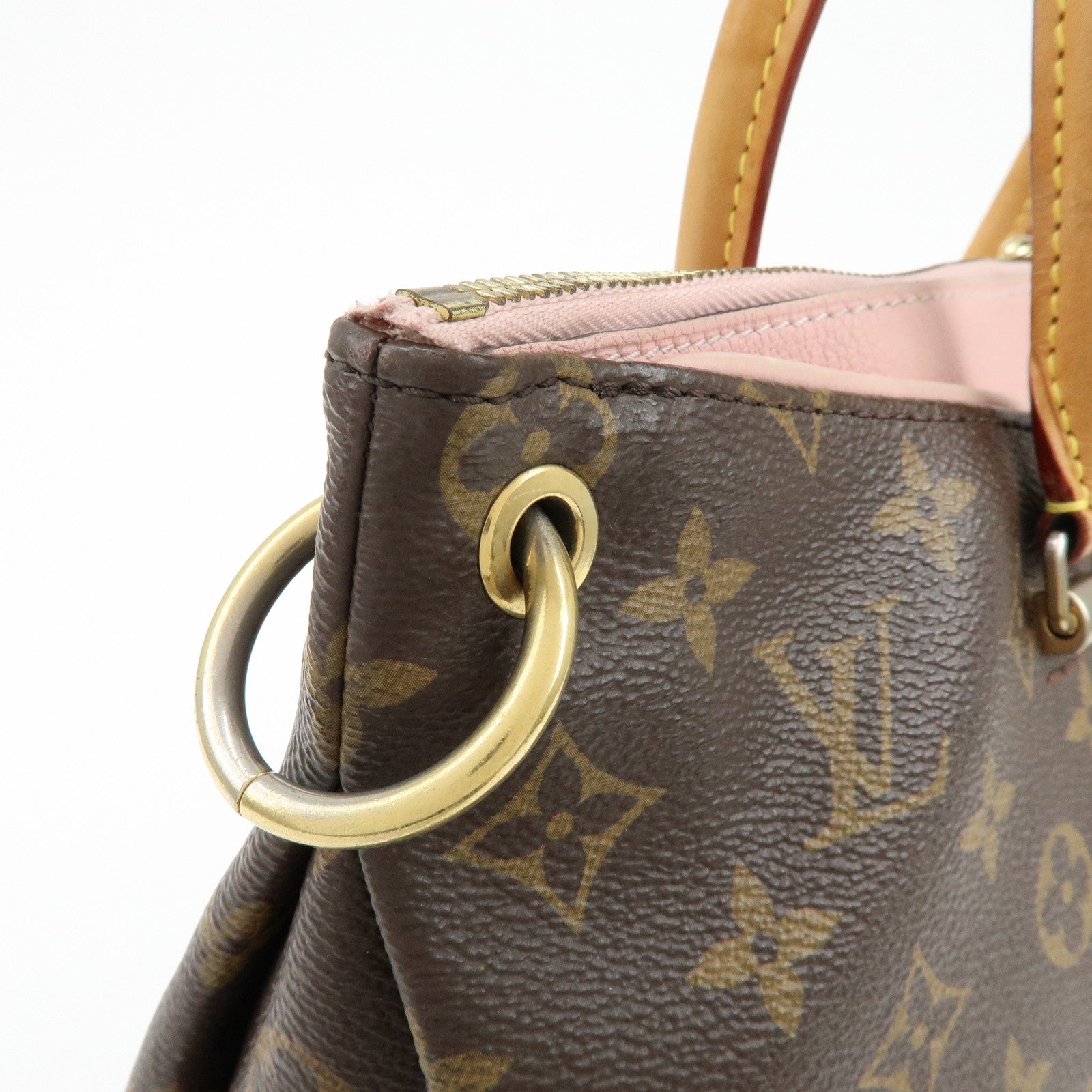 Louis Vuitton Monogram Pallas 2Way Bag Brown Rose Ballerine M40468