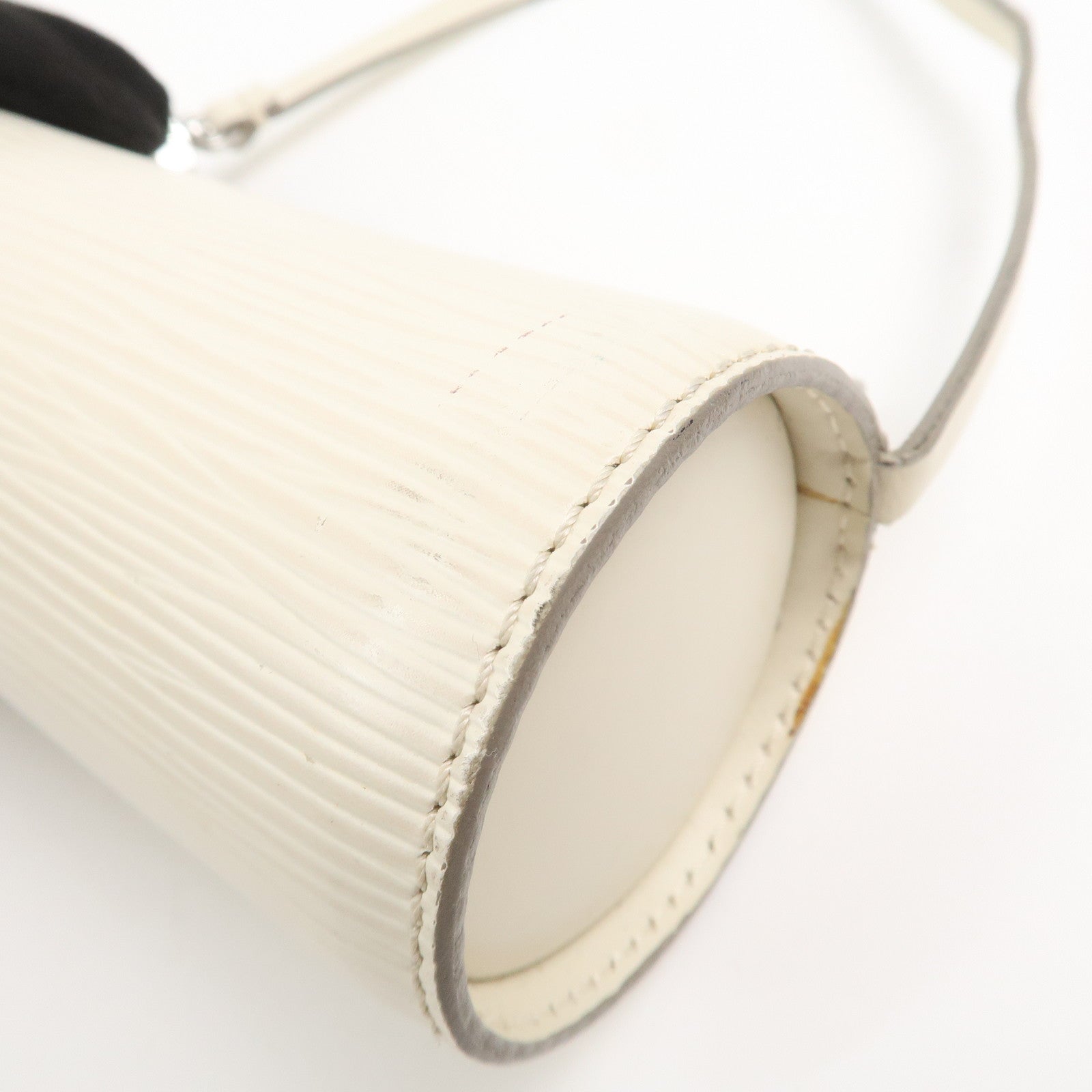 Louis Vuitton Epi Leather Mini Pouch For Soufflot Bag Yvoire White