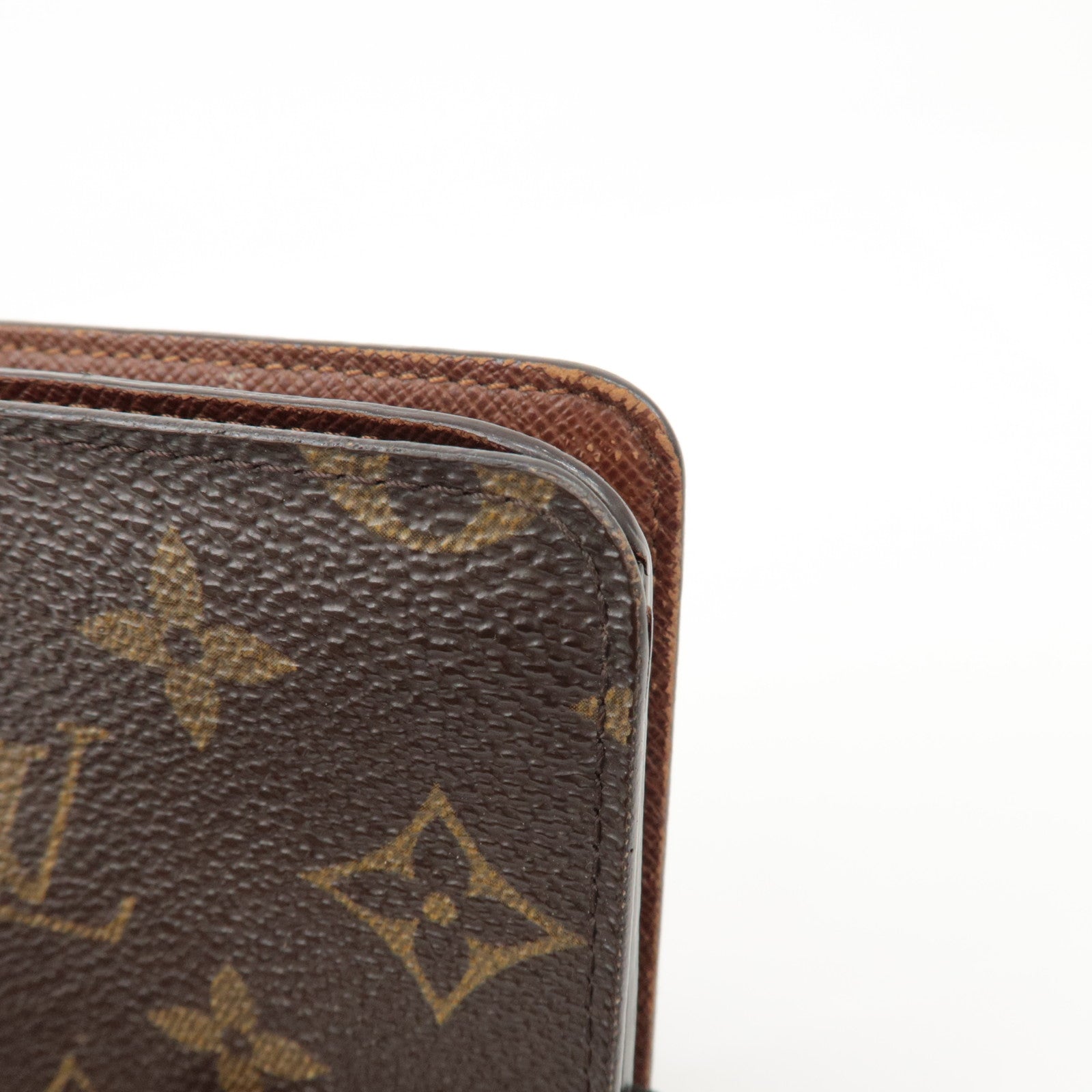 Louis Vuitton Monogram Porte Papier Zip Bi-fold Wallet Brown M61207 Used