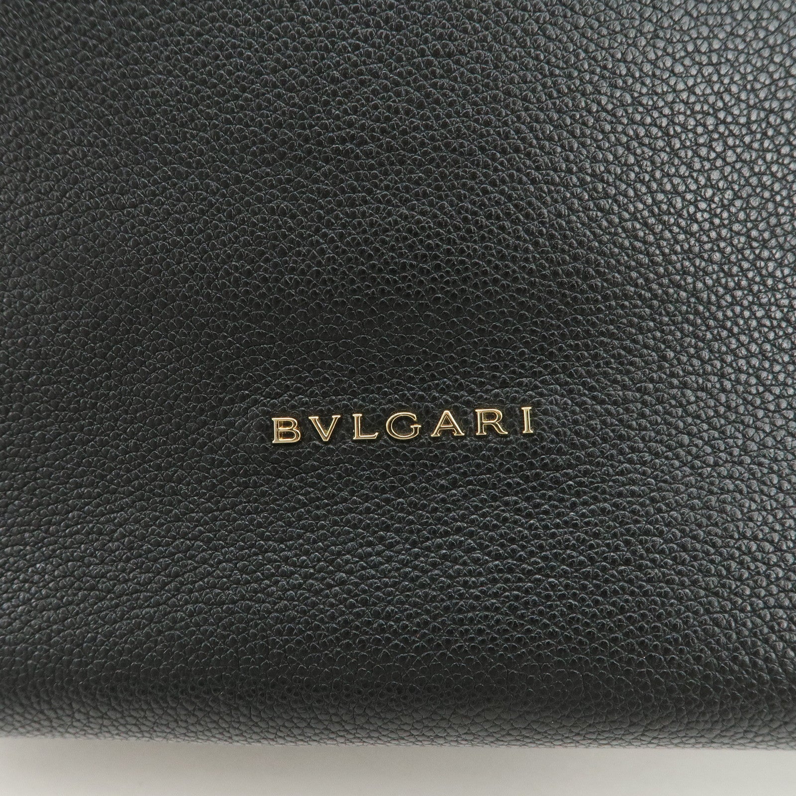 BVLGARI Alba Leather 2Way Hand Bag Shoulder Bag Charm Black