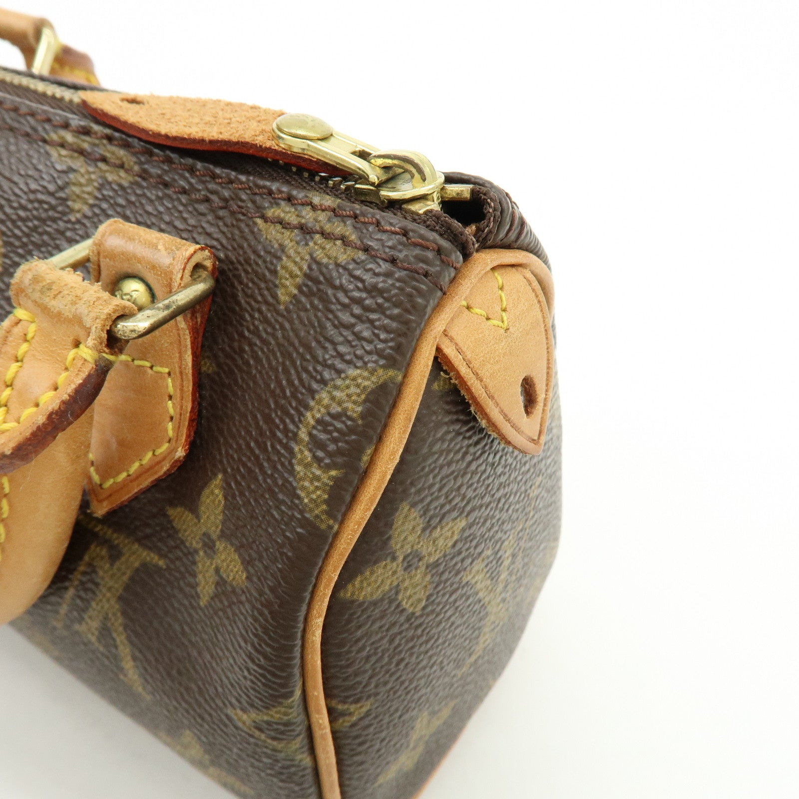 Louis Vuitton Monogram Mini Speedy Hand Bag Brown M41534