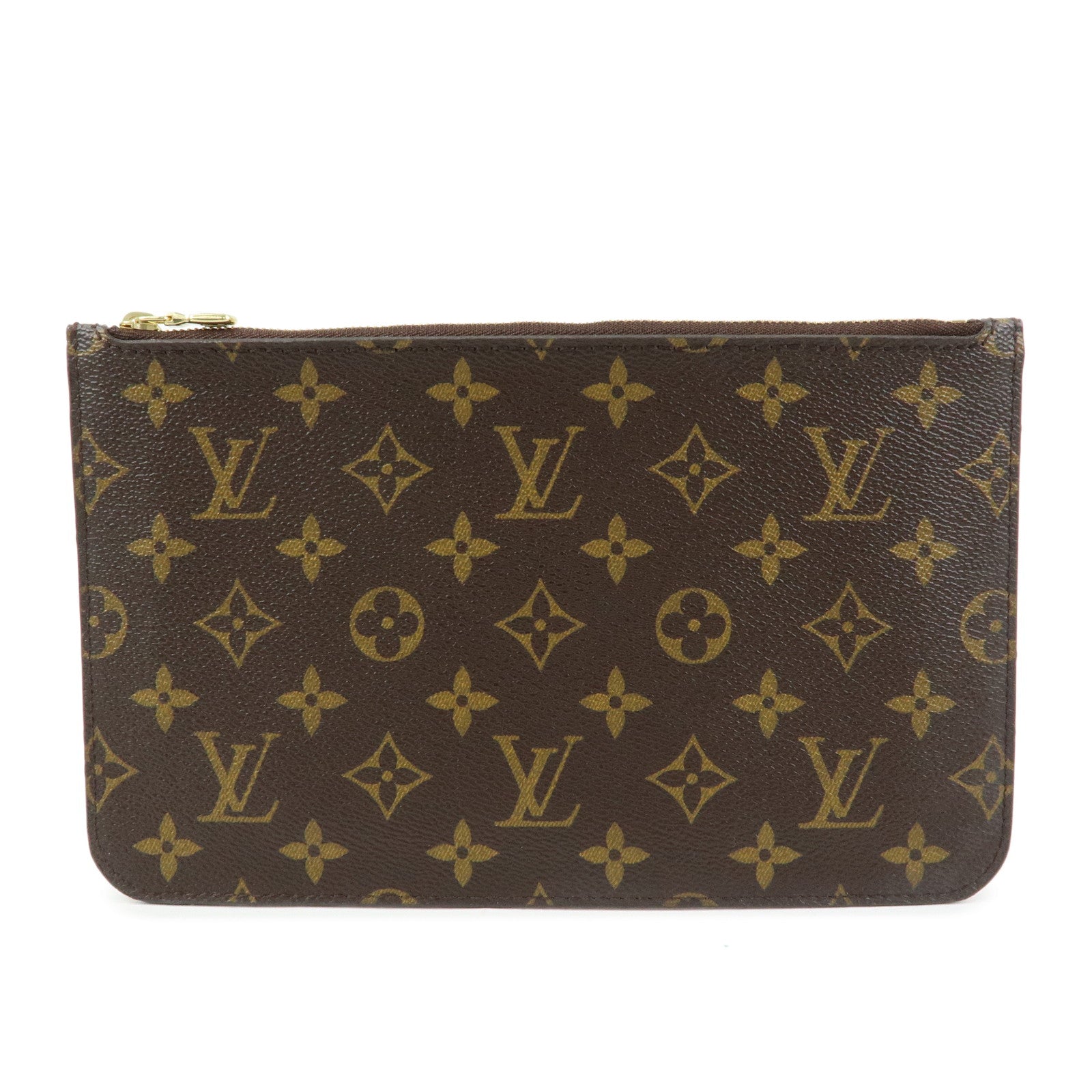 Louis Vuitton Monogram Pouch for Neverfull MM Tote Bag Brown