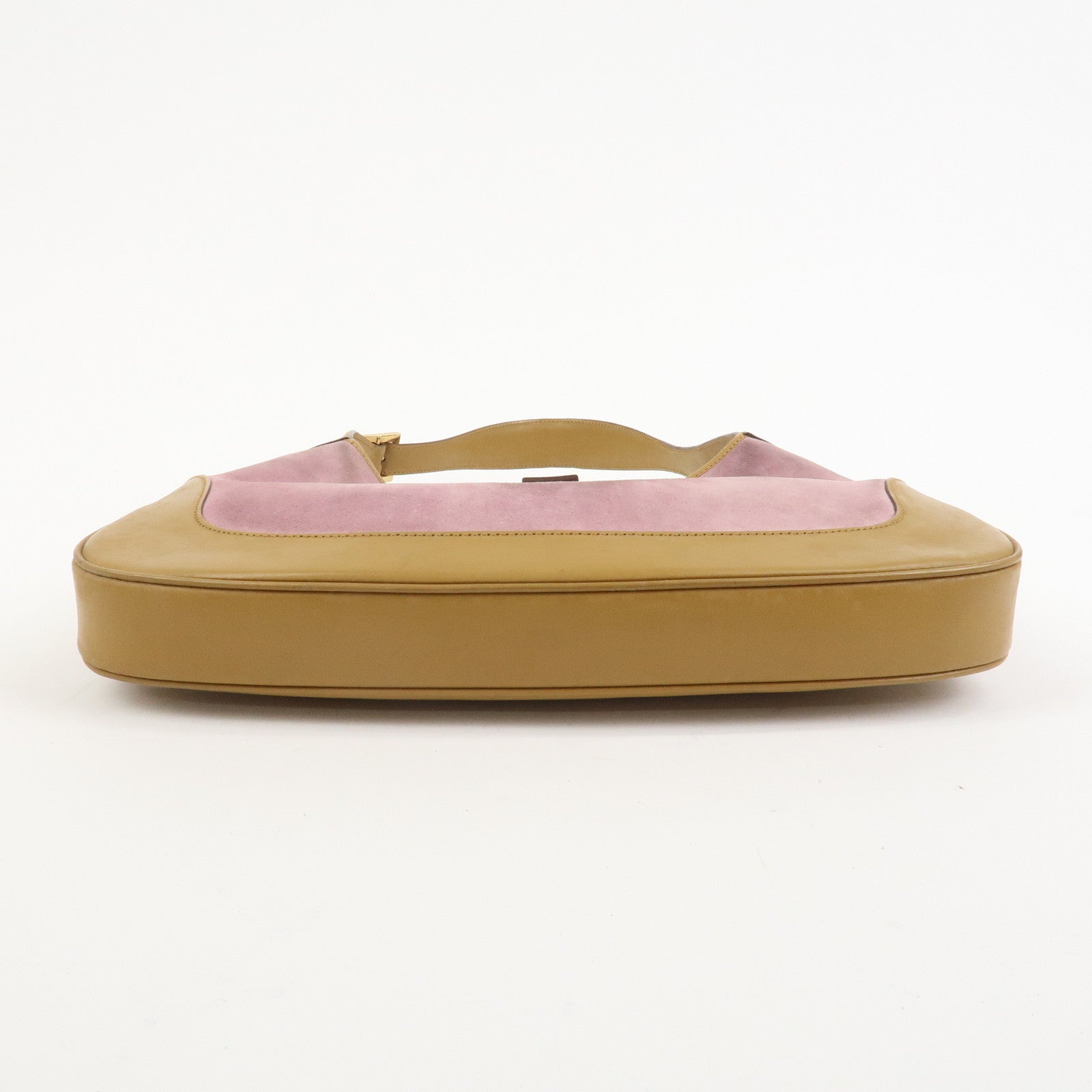 GUCCI Jackie Suede Shoulder Bag Hand Bag Pink Light Brown 001.3306