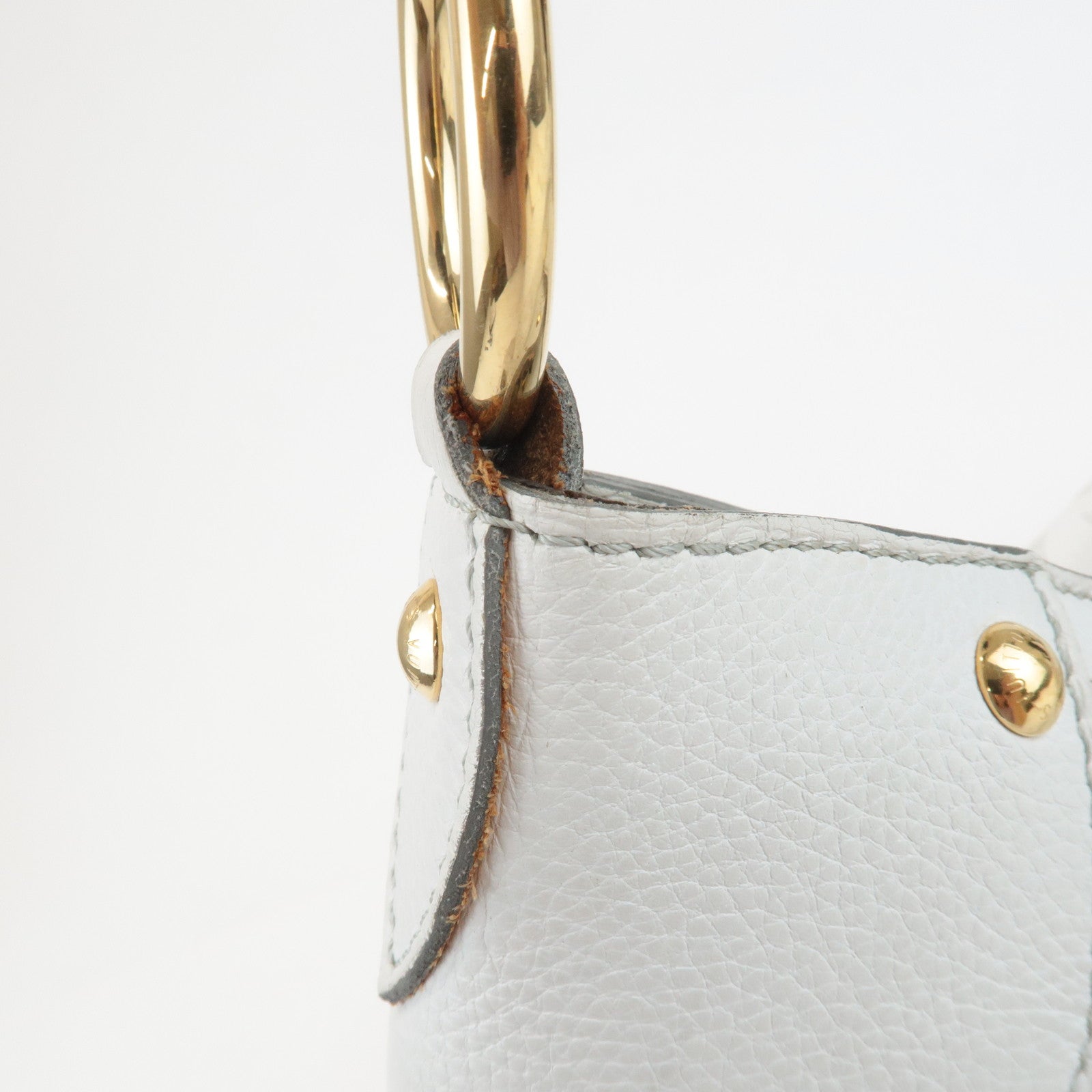 Louis Vuitton Monogram Mahina Solar PM Hand Bag Blanc M93126 Used