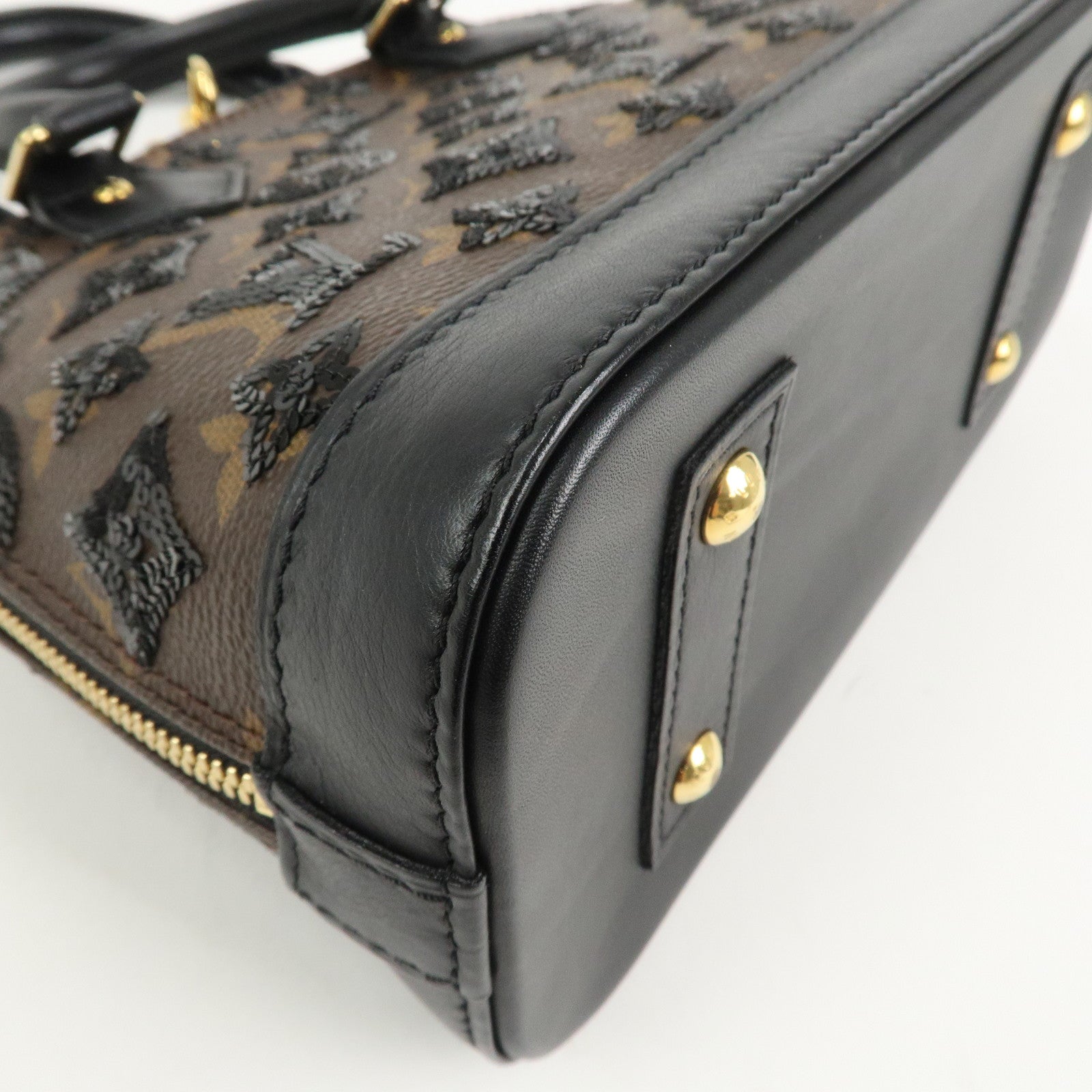 Louis Vuitton Monogram Eclips Canvas Leather Alma BB HandBag M40418