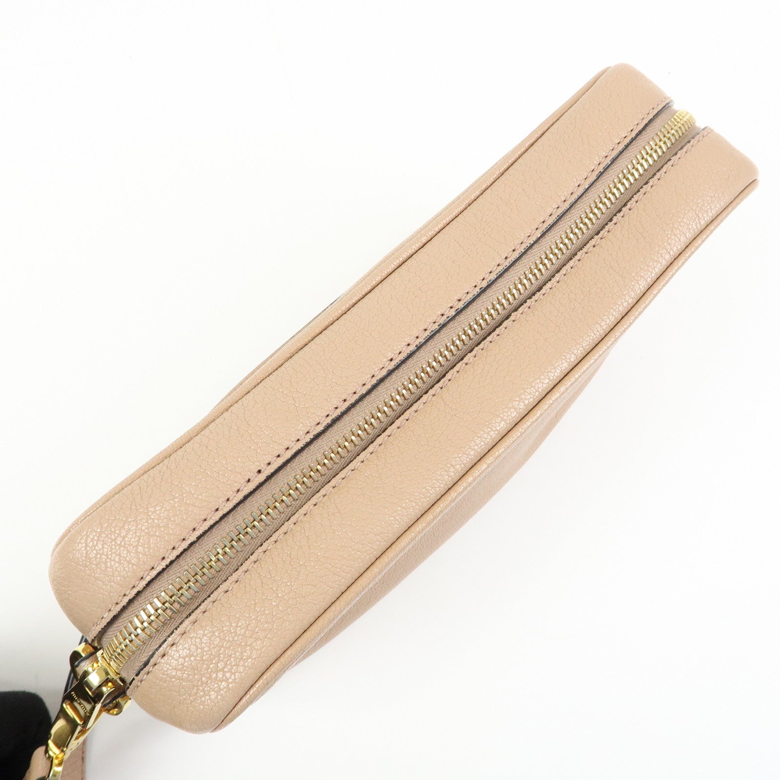 MIU MIU Madras Leather Camera Bag Shoulder Bag Crossbody Bag Beige