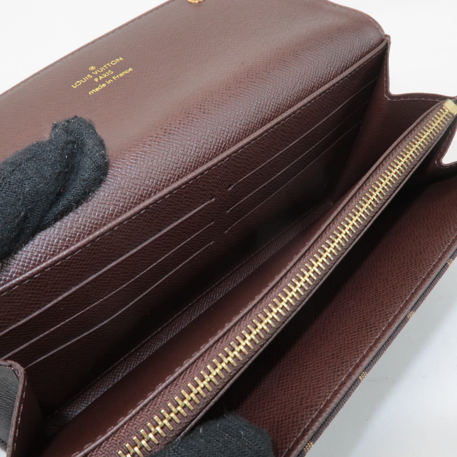 Louis Vuitton Monogram Mini Lin Portefeuille Sarah Long Wallet M95234 Used