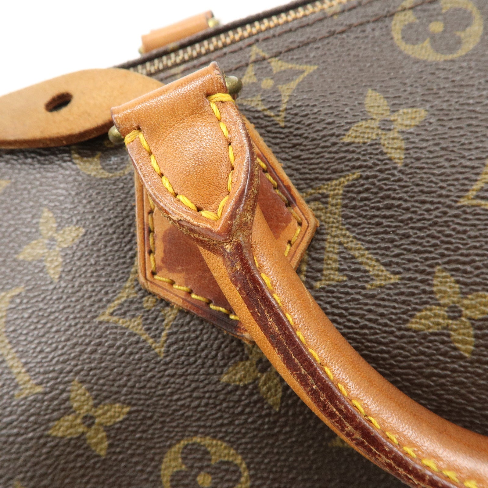 Louis Vuitton Monogram Speedy 30 Hand Bag Boston Bag Brown M41526 Used