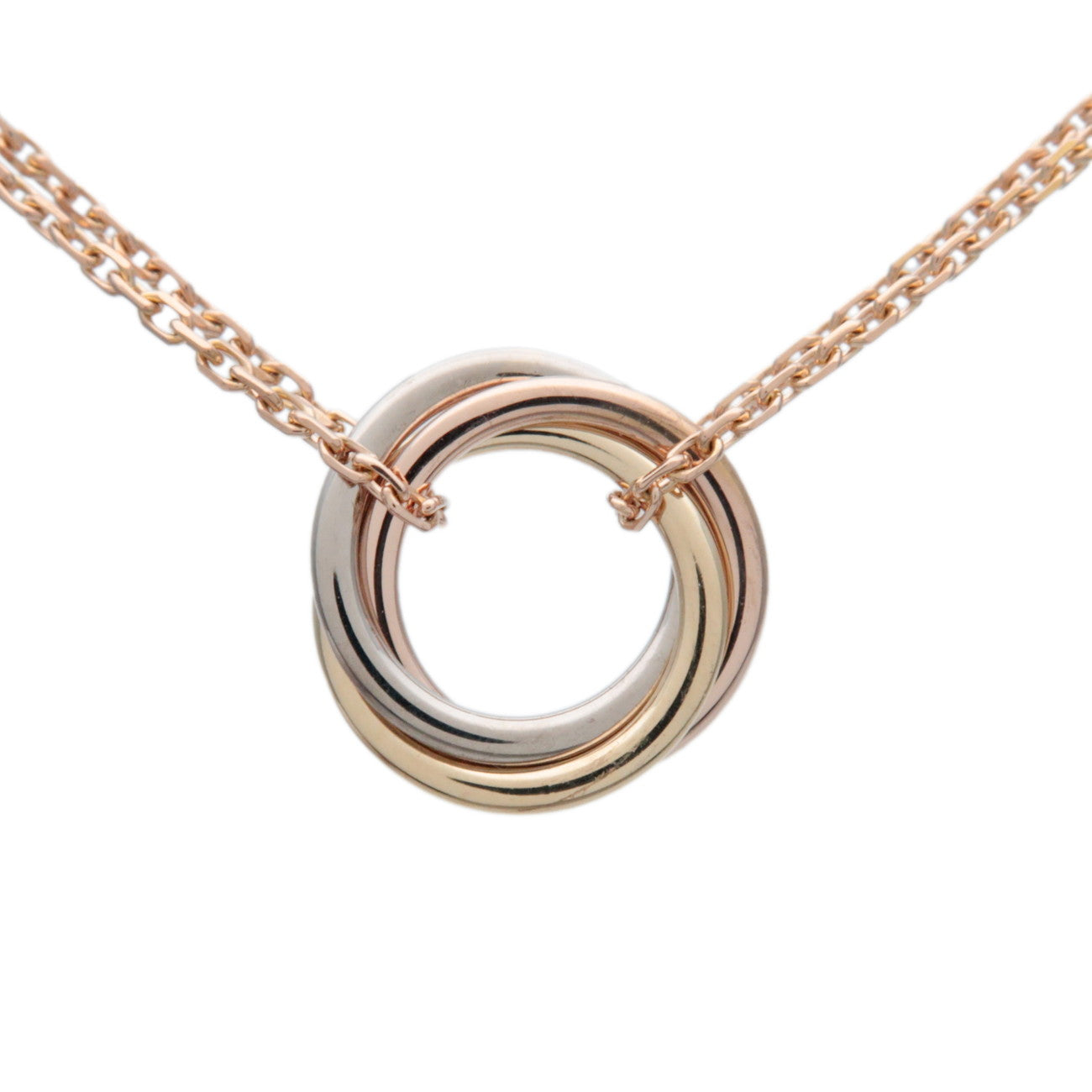 Cartier Sweet Trinity Necklace K18 Yellow Gold White Gold Rose Gold