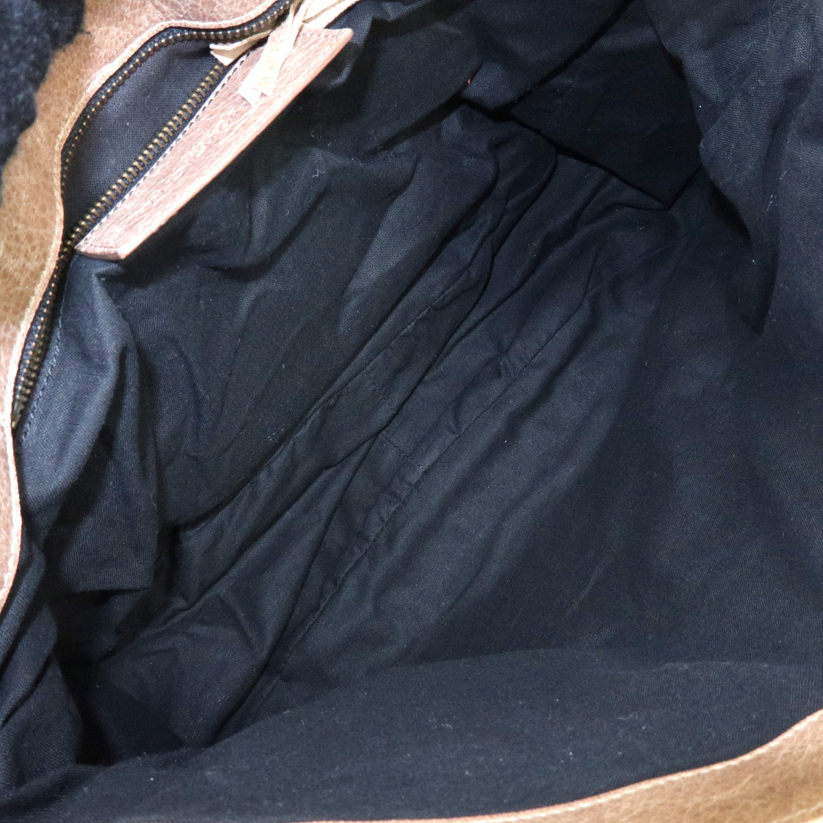 BALENCIAGA The Folk Leather Shoulder Bag Messenger Bag Brown 246432
