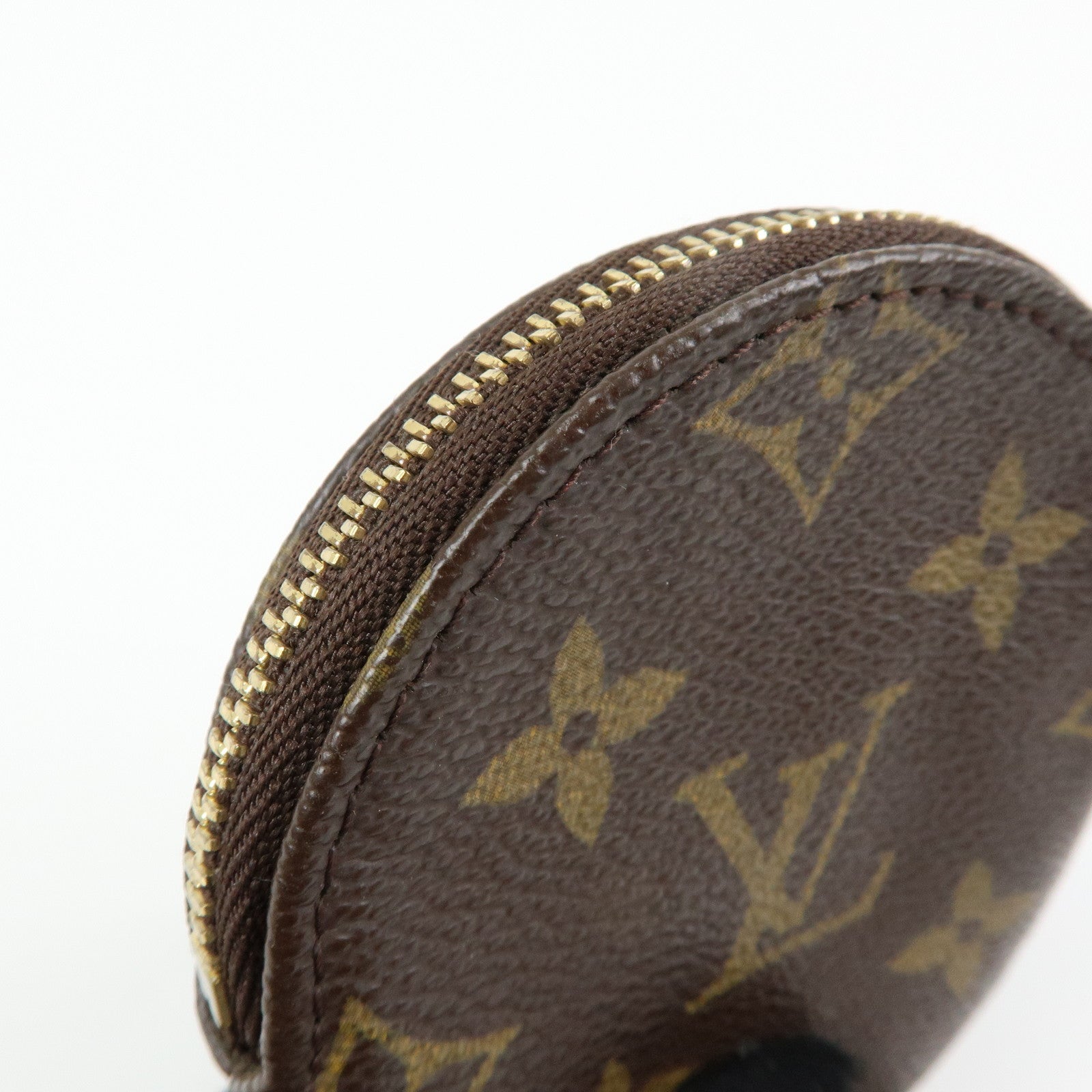 Louis Vuitton Monogram Porte Monnaie Rond Coin Case Brown M61926