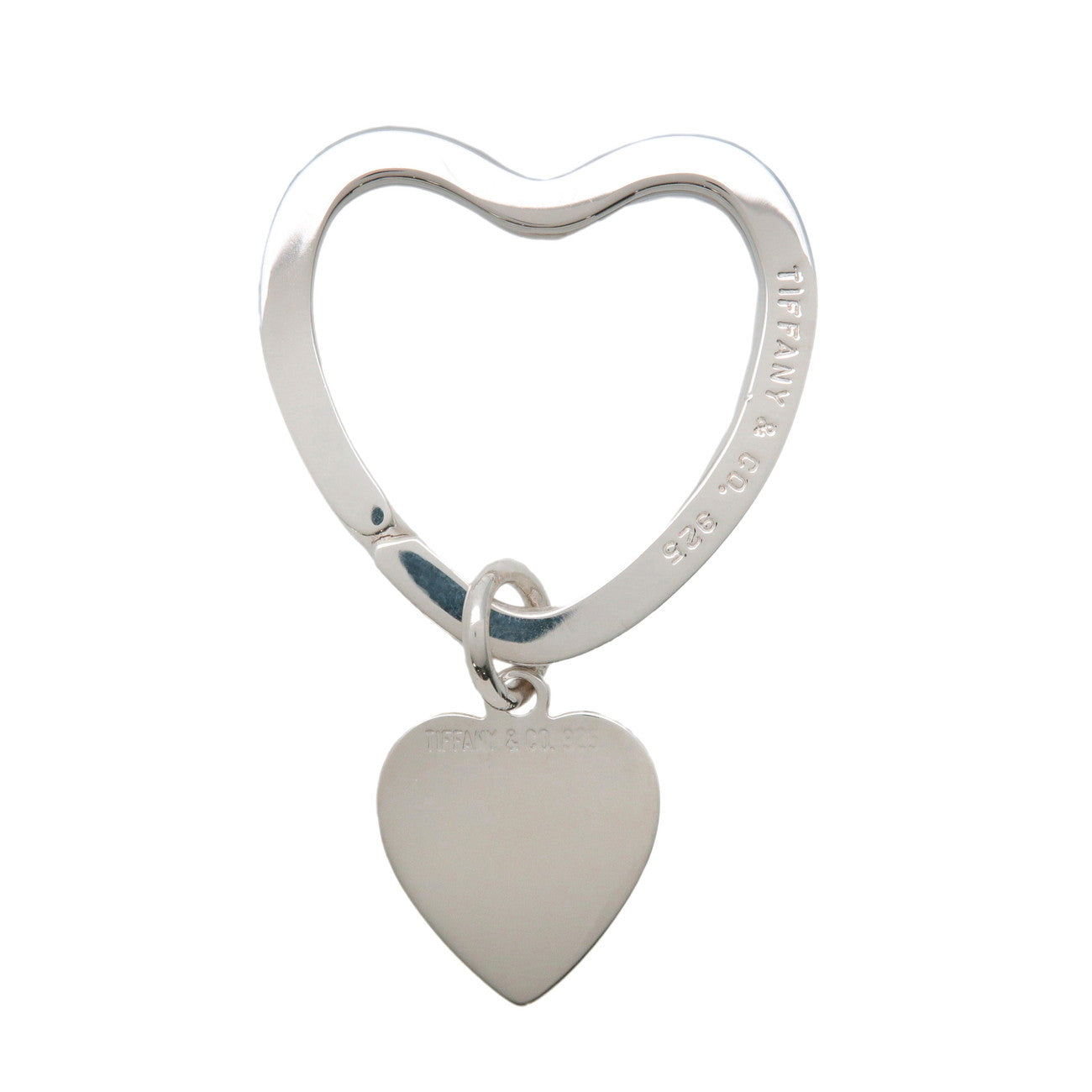 Tiffany & Co Open Heart Key Ring Key Chain SV925 Silver