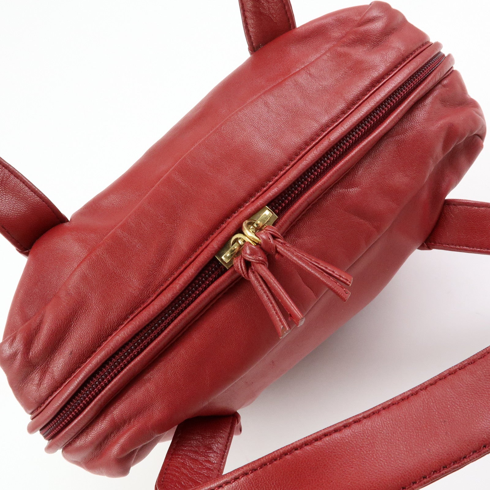 LOEWE Anagram Nappa Leather Hand Bag Shoulder Bag Red