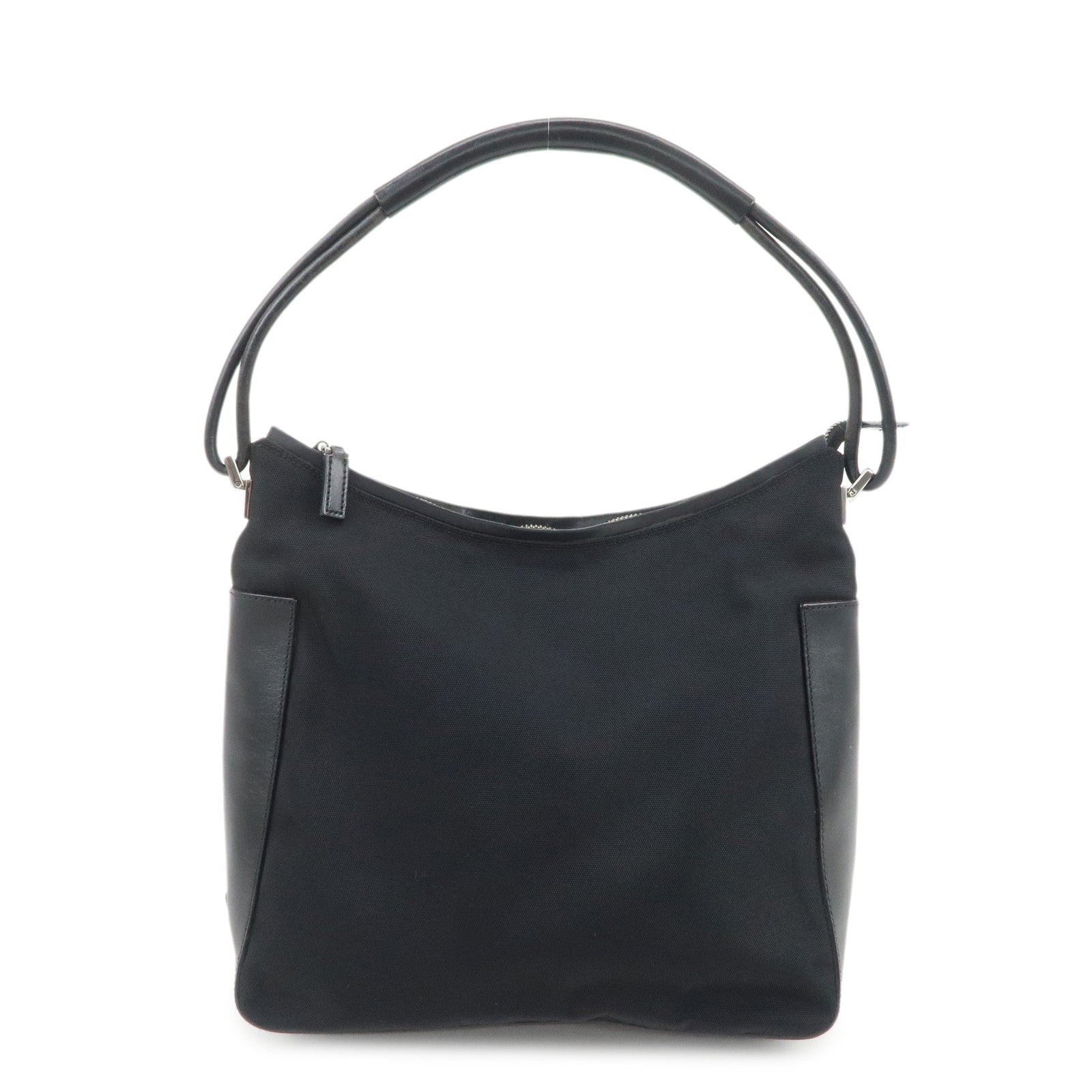 GUCCI Nylon Leather Shoulder Bag Hand Bag Black 001 ・3766