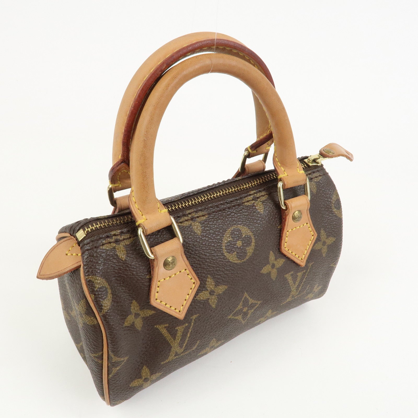 Louis Vuitton Monogram Mini Speedy Hand Bag Brown M41534