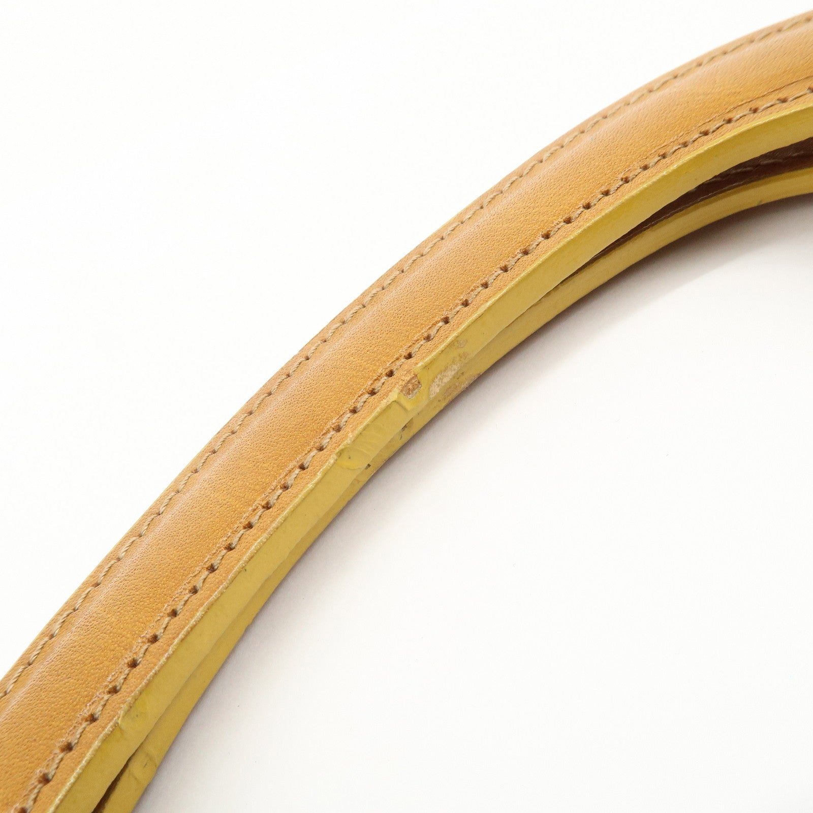 FENDI Logo Canvas Leather Hand Bag Animal Print Yellow Black 26347