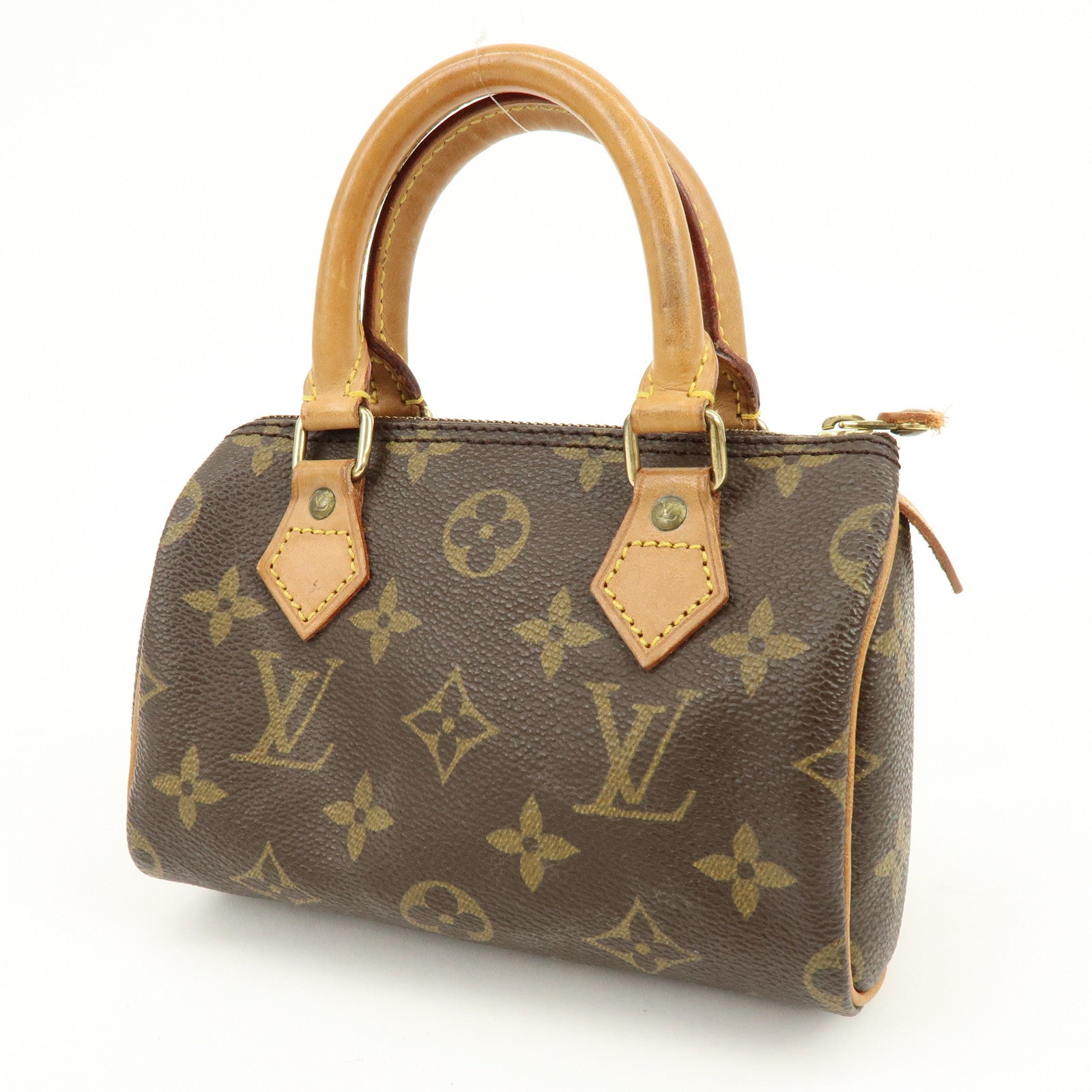 Louis Vuitton Monogram Mini Speedy Hand Bag Brown M41534