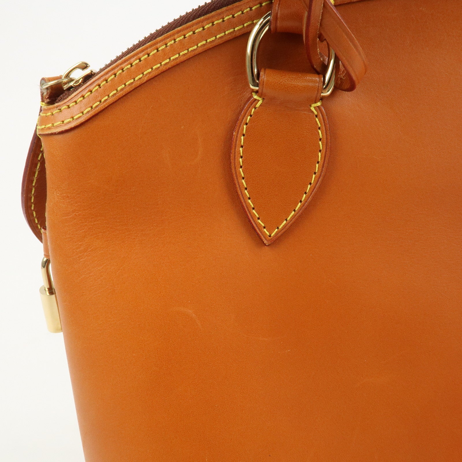 Louis Vuitton Lockit Nomade Leather Hand Bag Caramel Brown M85388