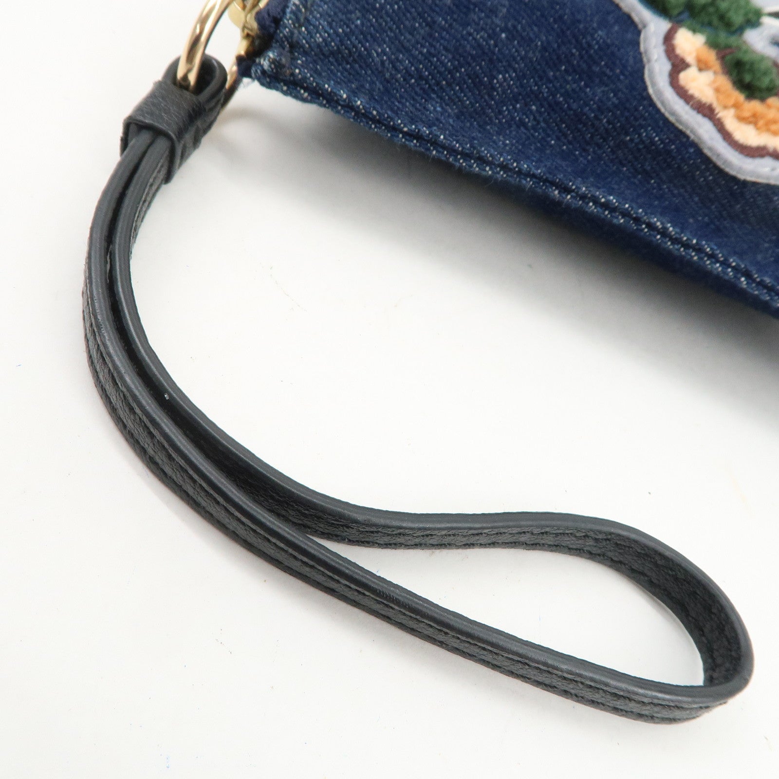 Chloe See By Chloe Patch Denim Clutch Bag Pouch Bag Blue