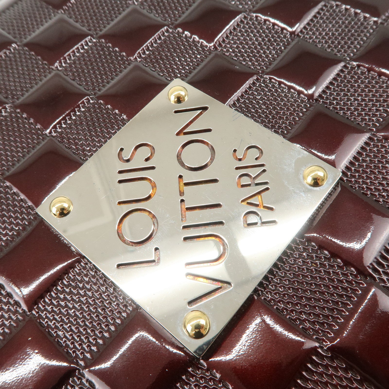 Louis Vuitton Damier Vernis Cabaret Shoulder Bag Carmine M92126