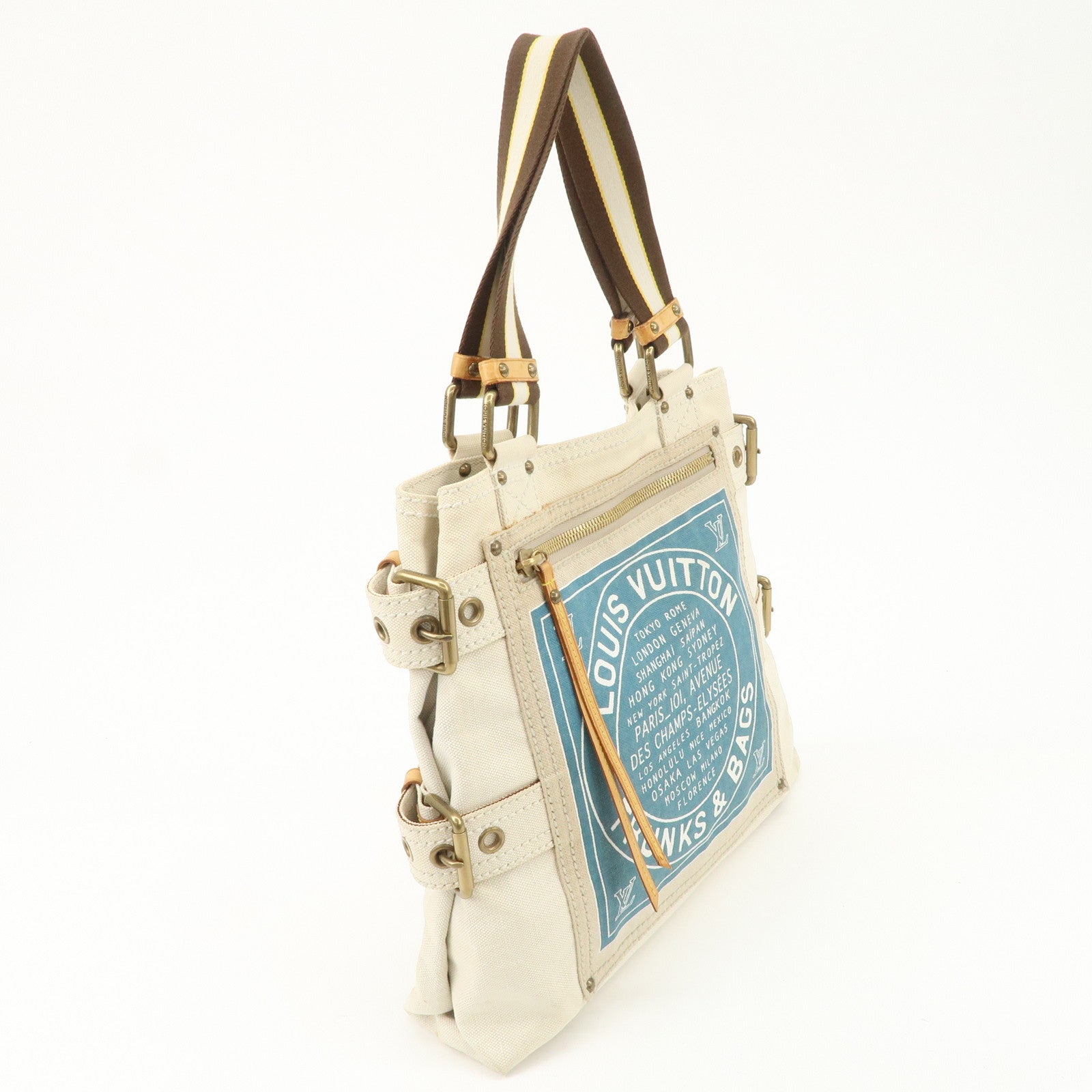 Louis Vuitton Cruise Line Globe Shopper MM Shoulder Bag M95114 Used