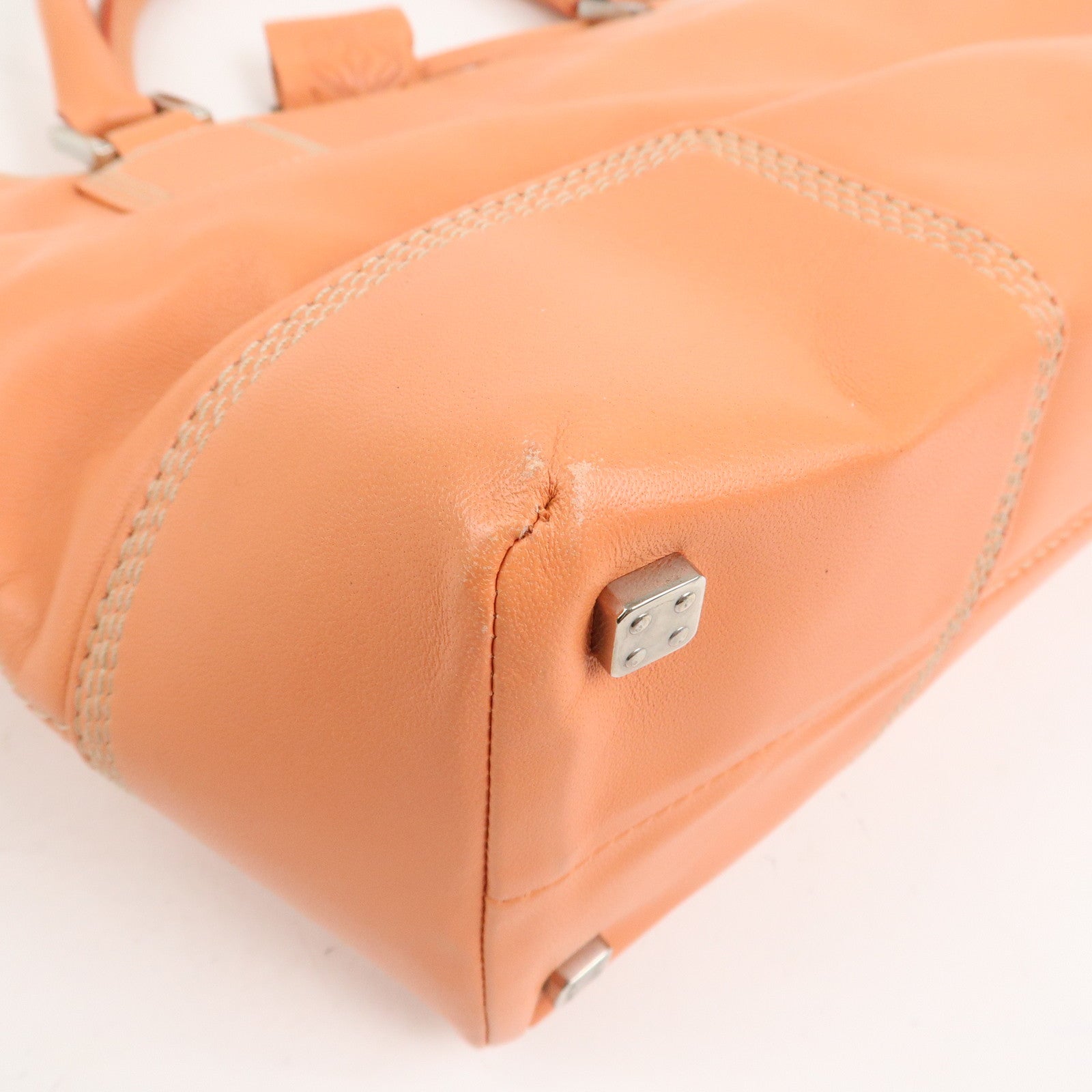 LOEWE Anagram Nappa Leather Hand Bag Tote Bag Pink