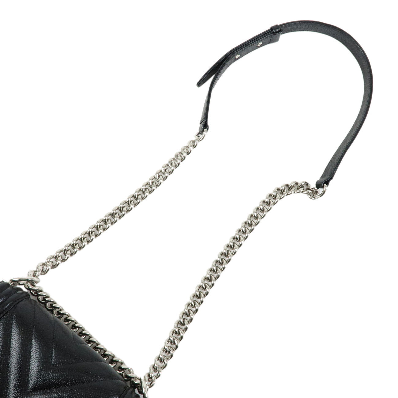 CHANEL Boy CHANEL Caviarskin Chain Shoulder Bag Small Black A67085