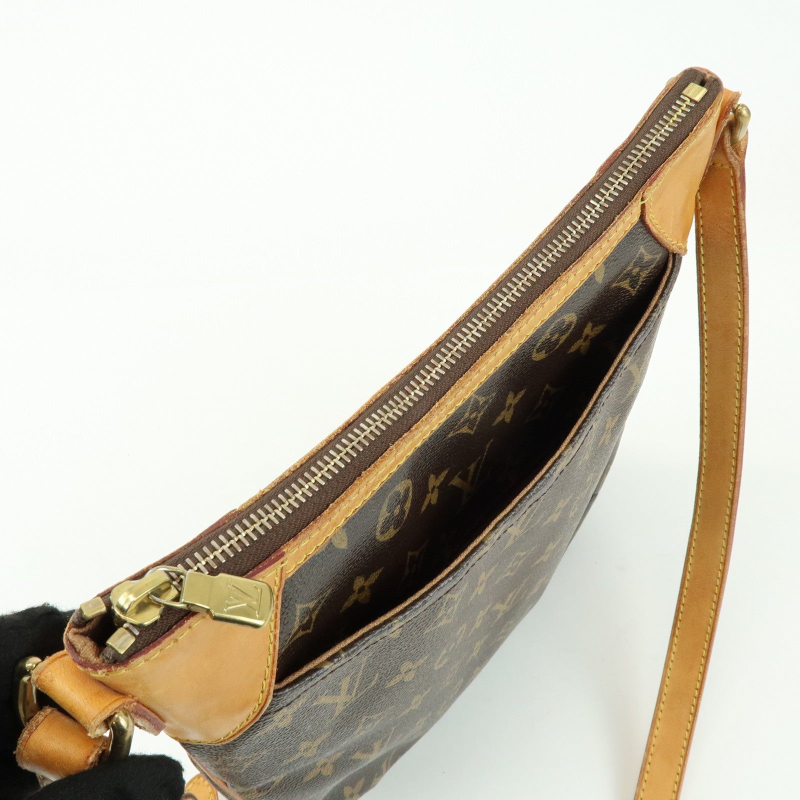 Louis Vuitton Monogram Odeon PM Canvas Shoulder Bag Brown M56390