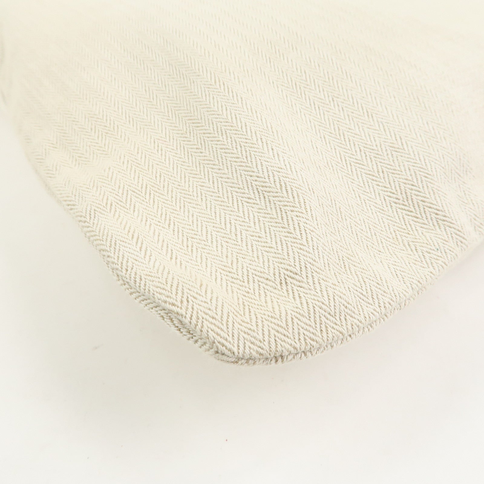 HERMES Aline GM Canvas Leather Shoulder Bag Natural