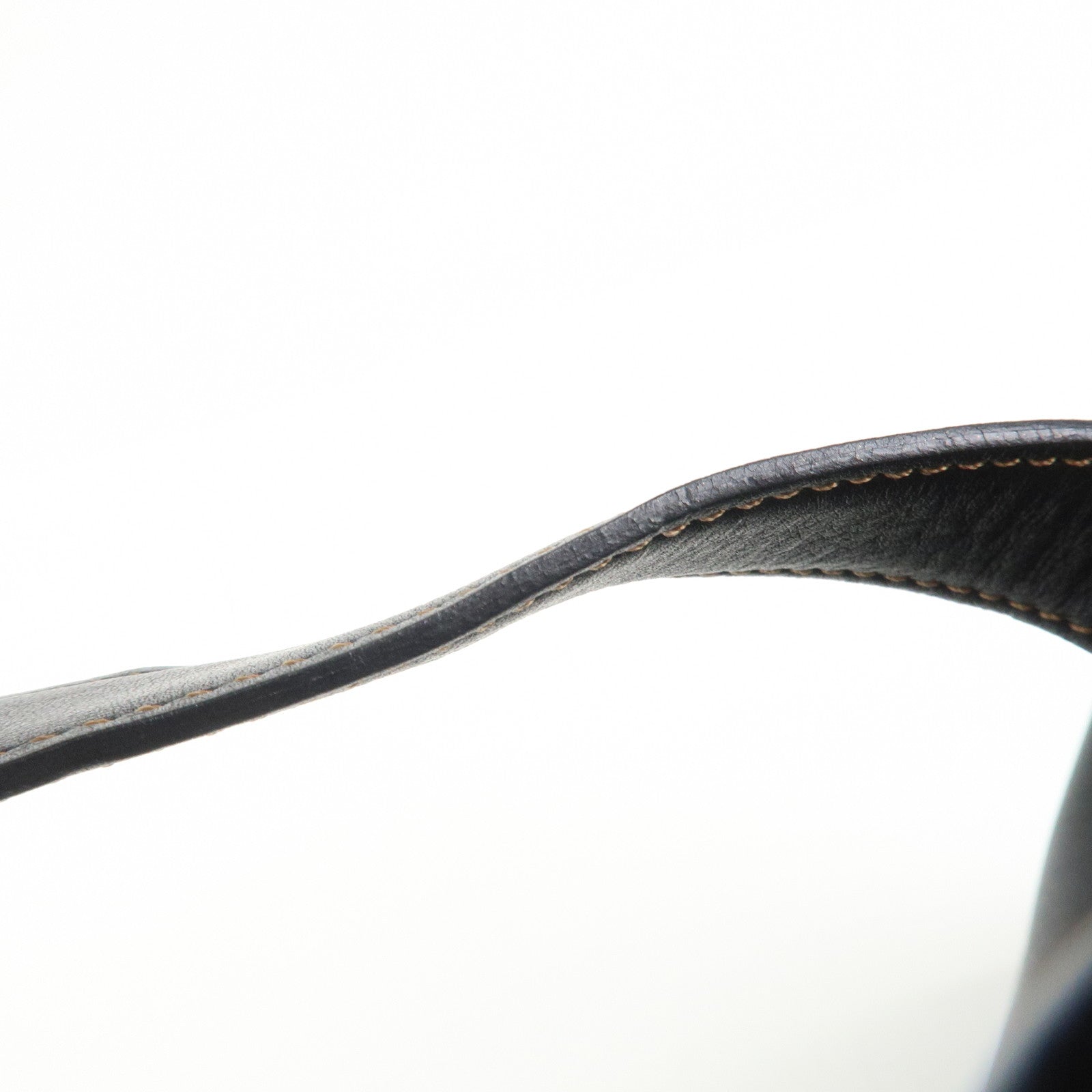 LOEWE Logo Leather Shoulder Bag Hand Bag Crossbody Bag Black