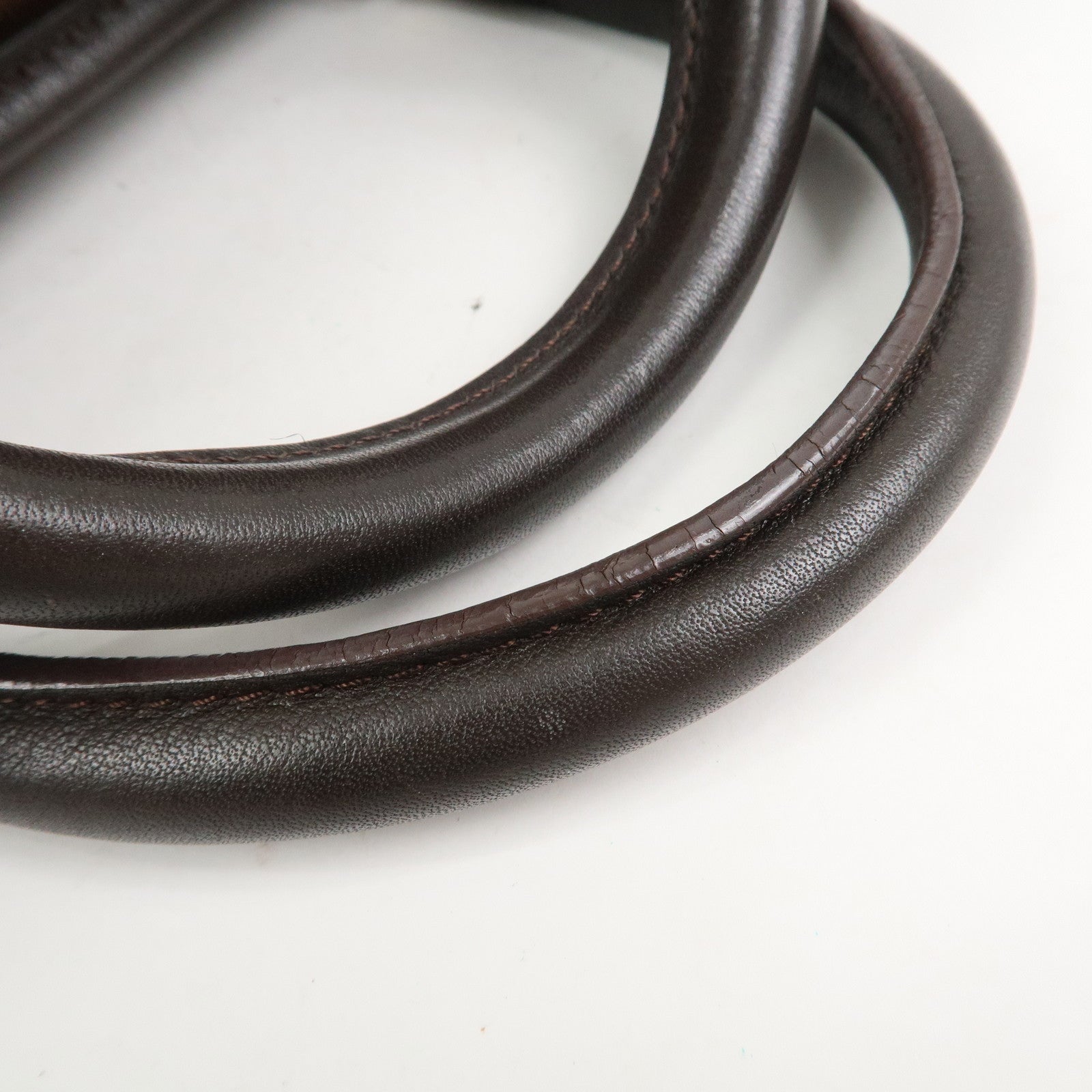 LOEWE Anagram Suede Leather Amazona 28 Hand Bag Brown