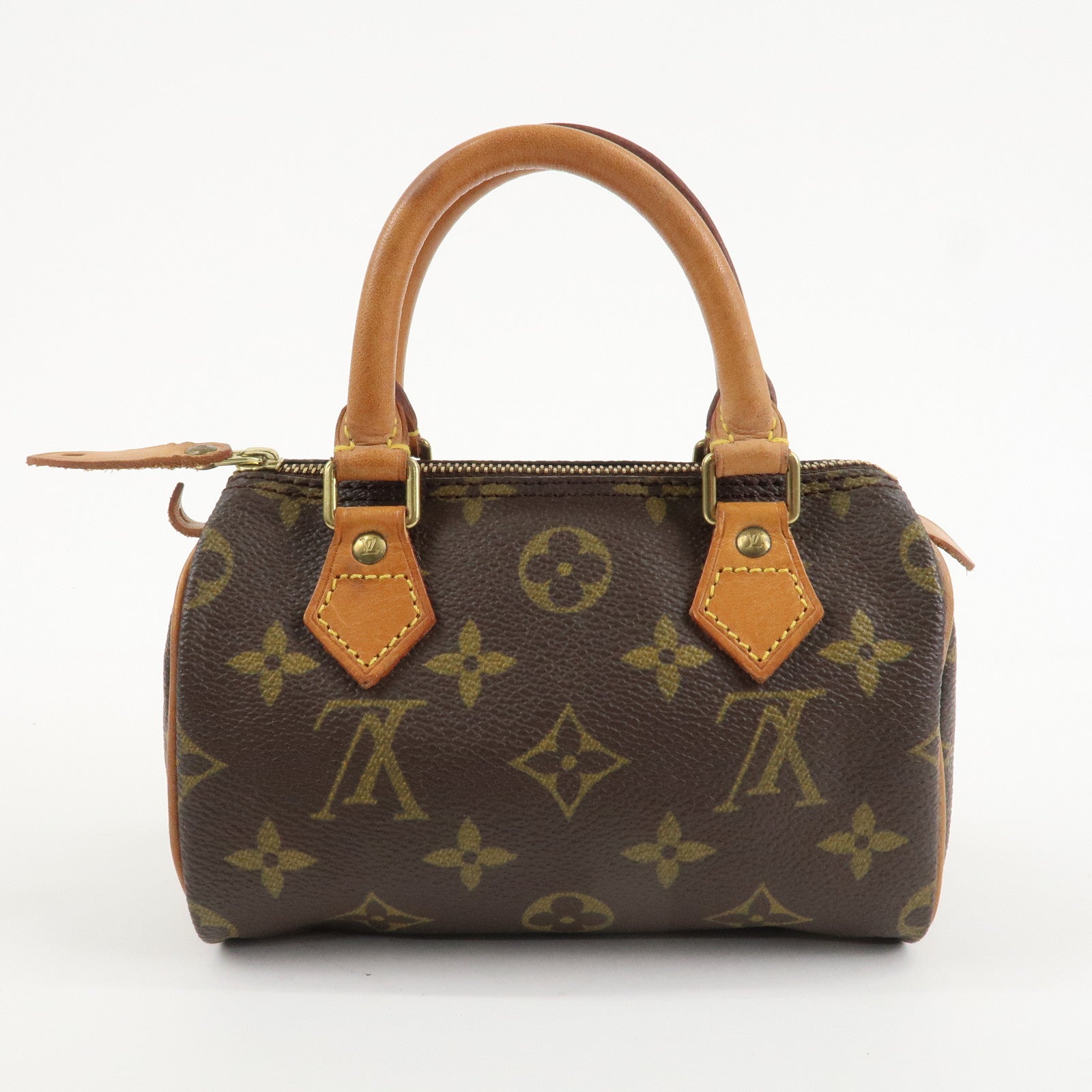 Louis Vuitton Monogram Canvas Mini Speedy Hand Bag Brown M41534 Used