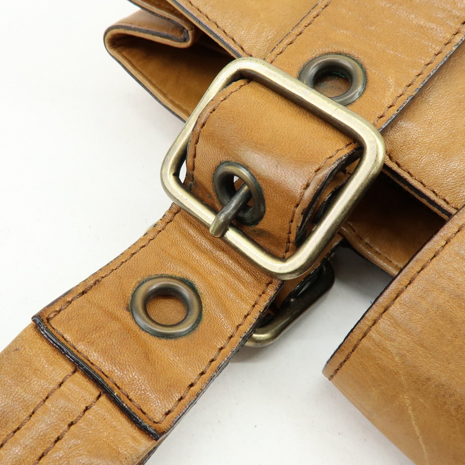 Chloe Maroquinerie Leather Tote Bag Shoulder Bag Hand Bag Brown