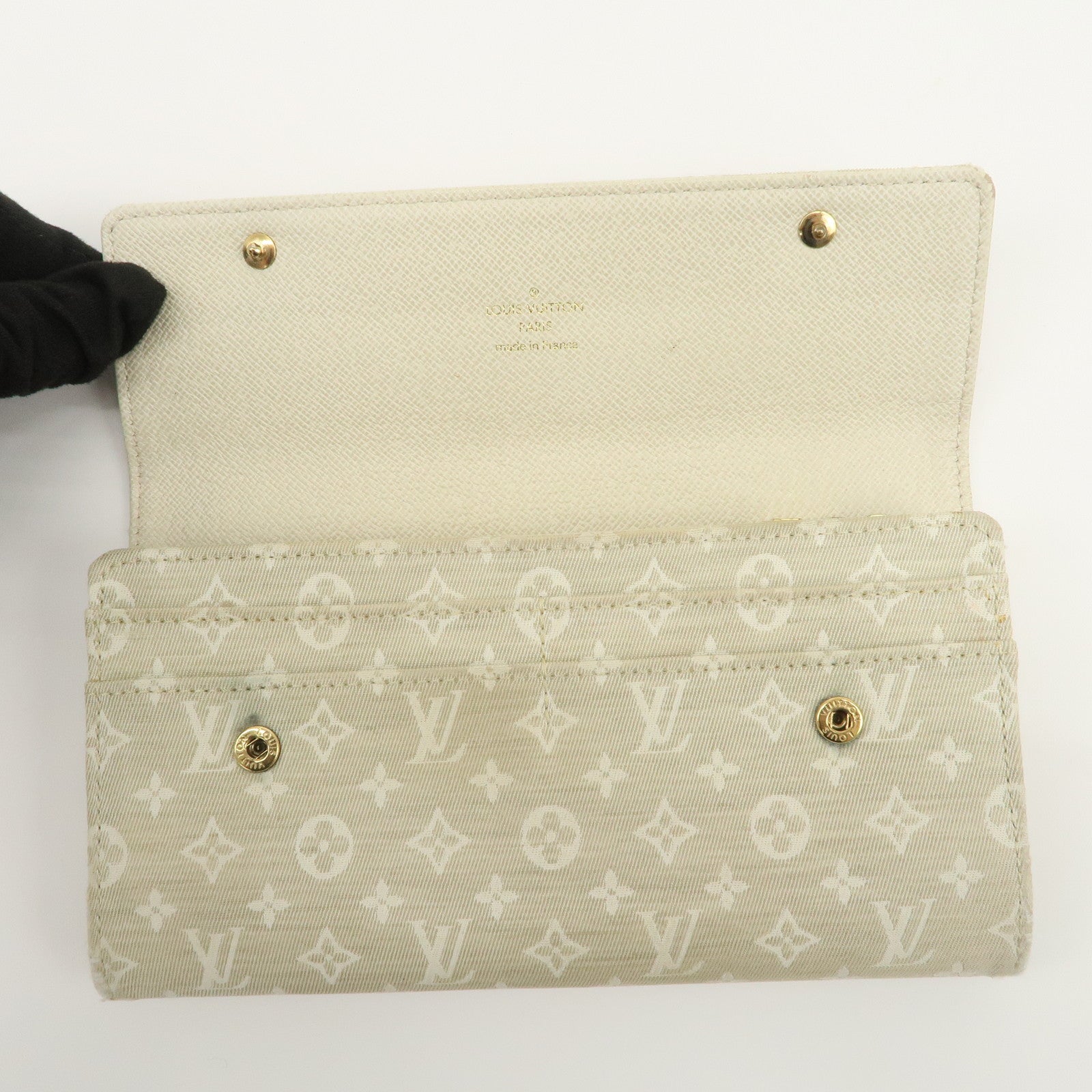 Louis Vuitton Monogram Mini Lin Portefeuille Sarah Wallet M95311